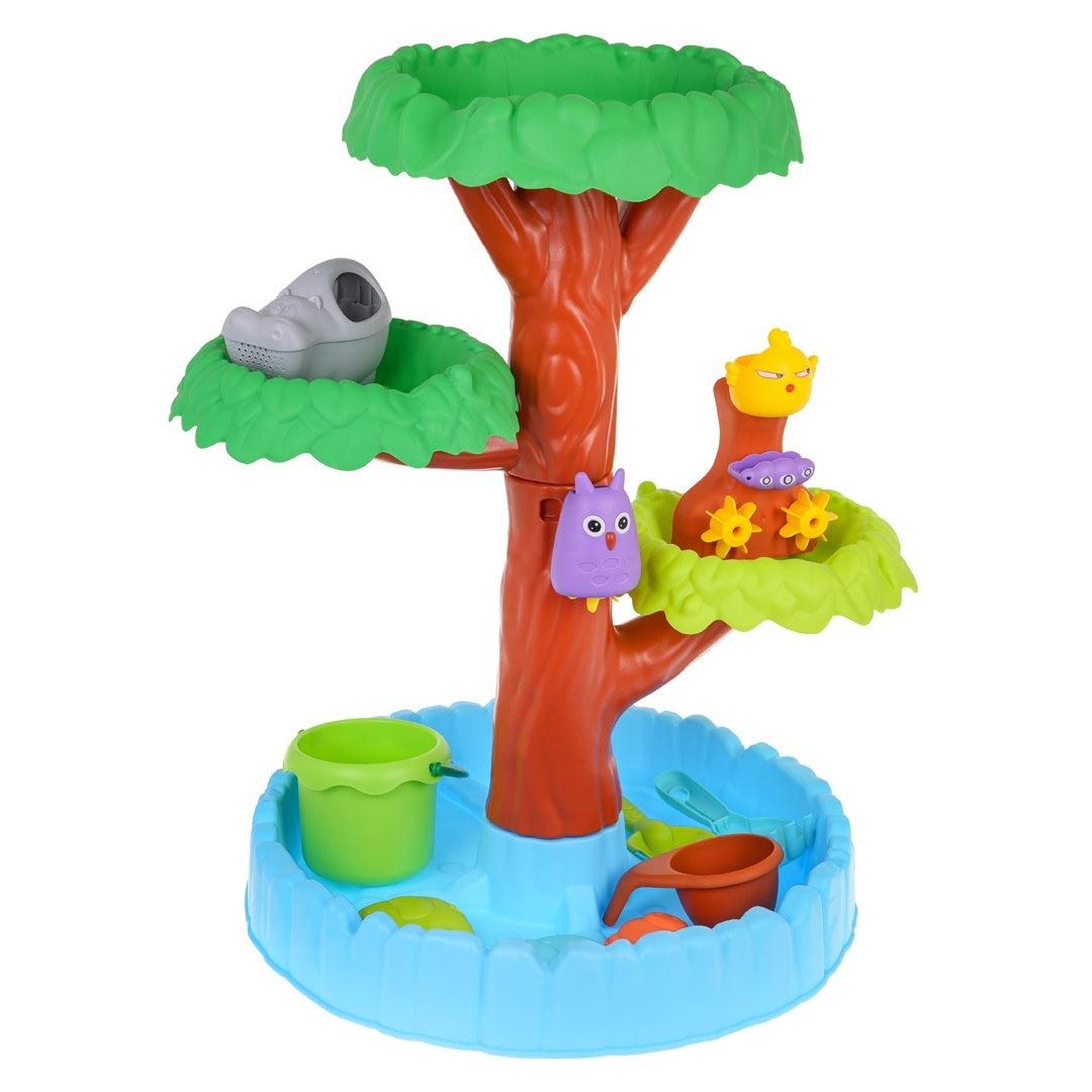 Ramiz Sandkasten Wasserspieltisch Matschtisch Sandspieltisch, (Spar-Set, 1-tlg., 60 x 50 x 42 cm bunt), Wasserfunktion, 4 Ebenen, Zahnräder, Zubehörset