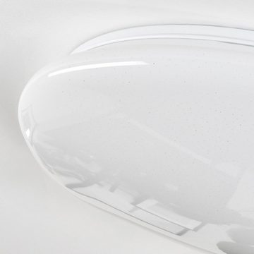 hofstein Deckenleuchte dimmbare Deckenlampe aus Metall/Kunststoff in Weiß (60 cm x 58 cm), LED fest integriert, 2700 - 6500 Kelvin, 2950 + 3150 + 3300 Lumen, Sternenhimmel-Effekt und Fernbedienung