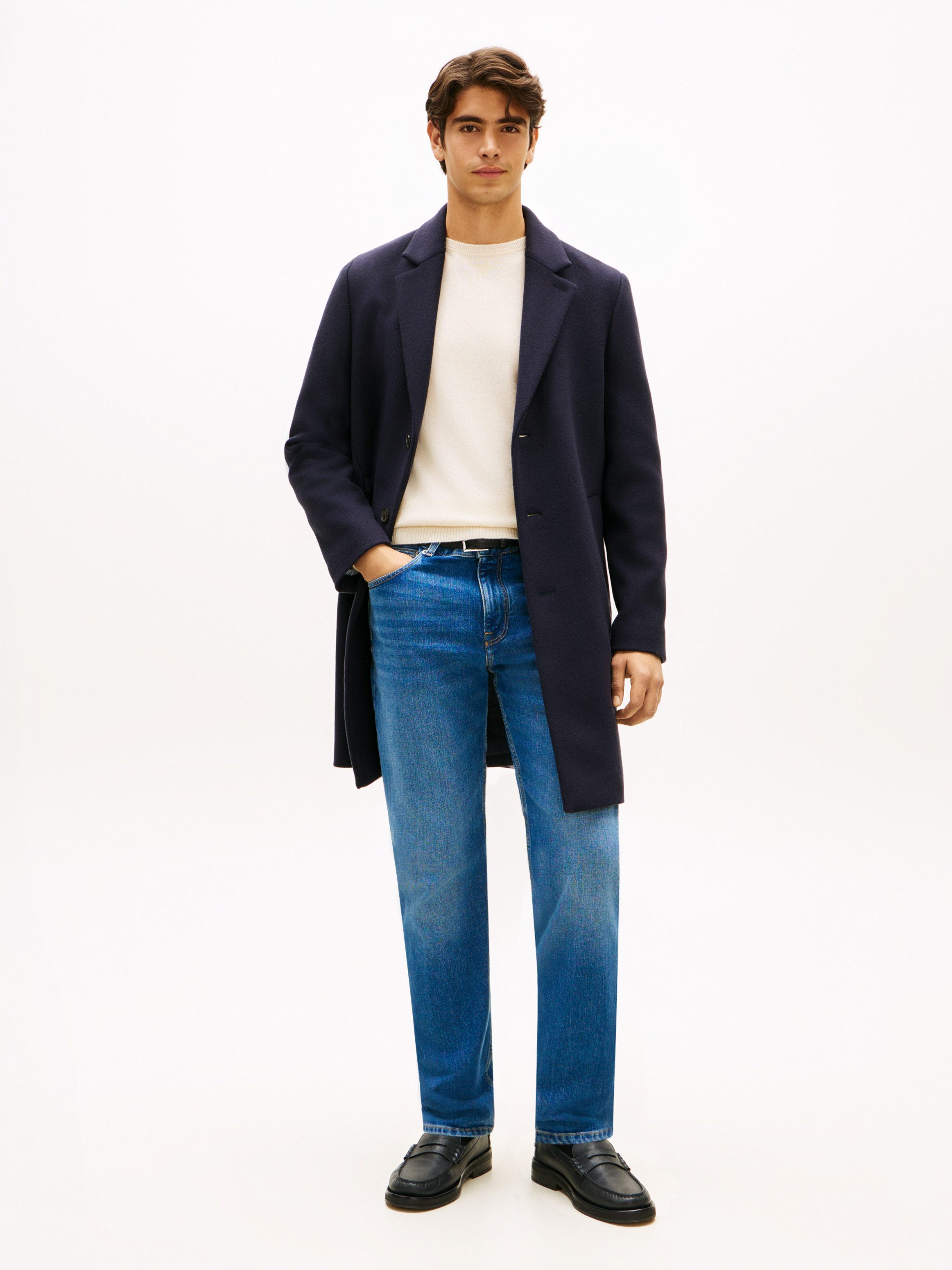 Tommy Hilfiger Wollmantel WOOL MIX COAT Reverskragen, regular fit