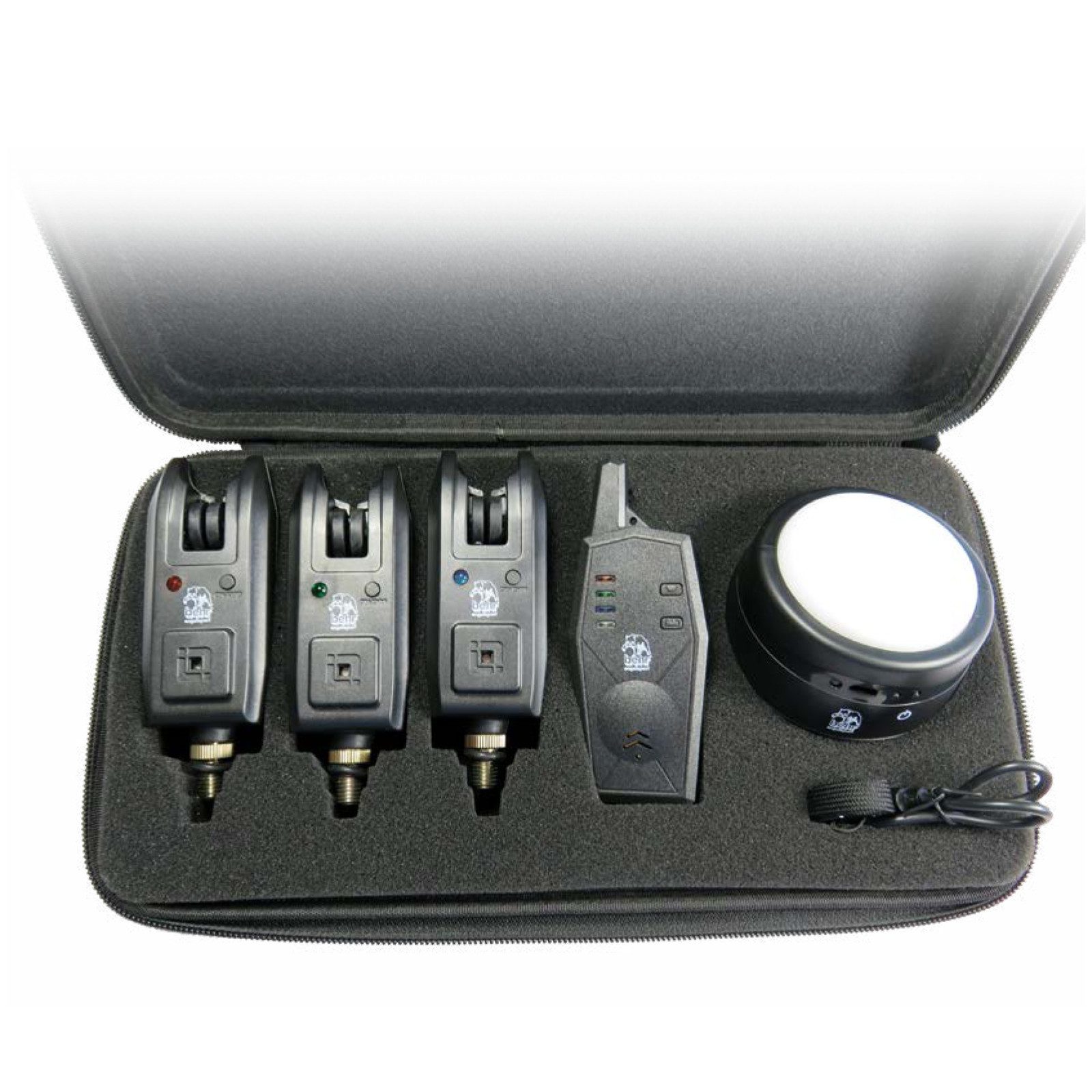 elektronischer Bissanzeiger RedCarp N-Funkbissanzeiger-Set mit Zeltlampe 3+1 LED Alarm