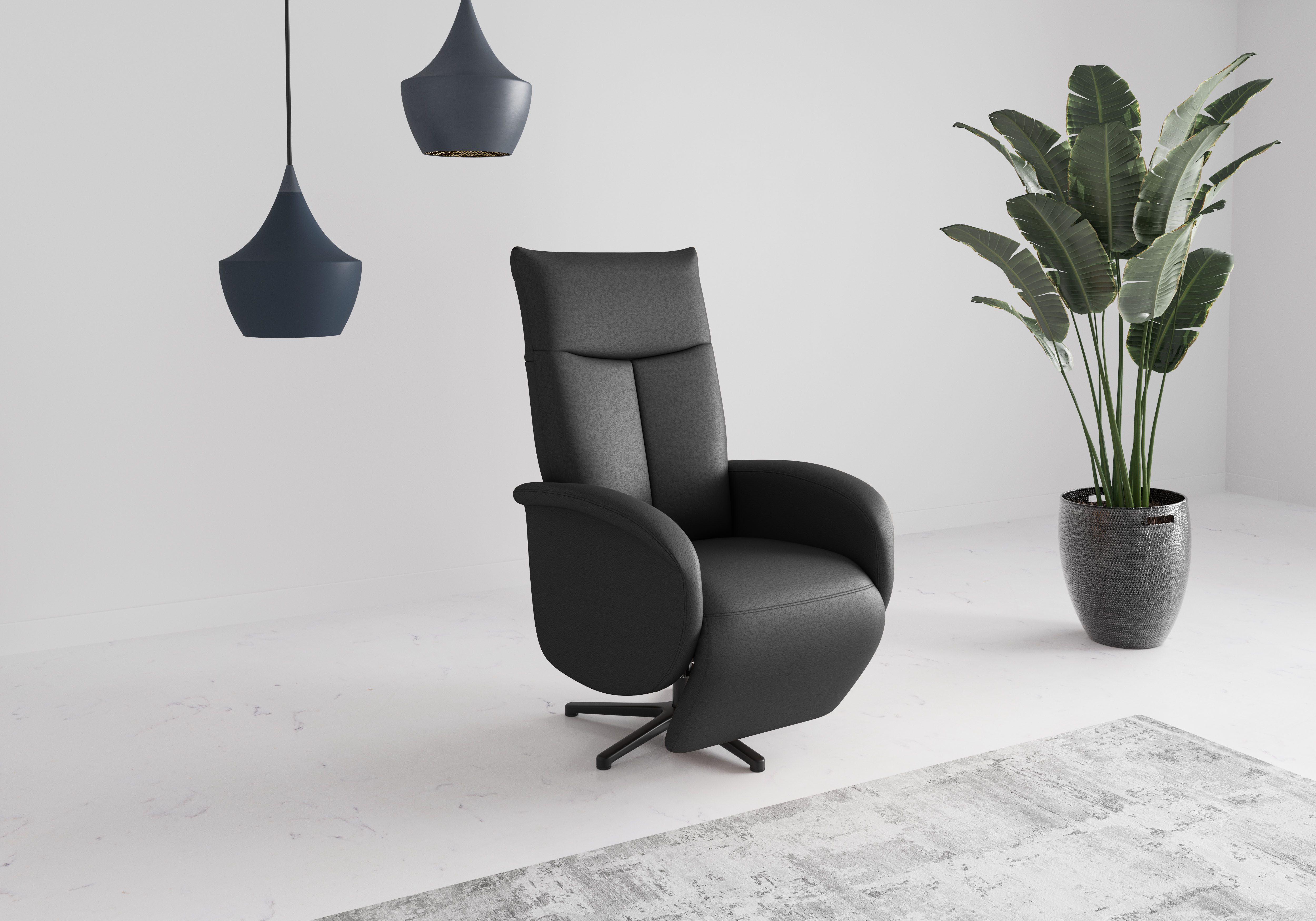 sit&more TV-Sessel Juma, inkl. Drehfunktion & Kopfteilverstellung, Höhe Armlehne 66 cm, wahlweise mit Aufstehhilfe, 2 Motoren und Akku