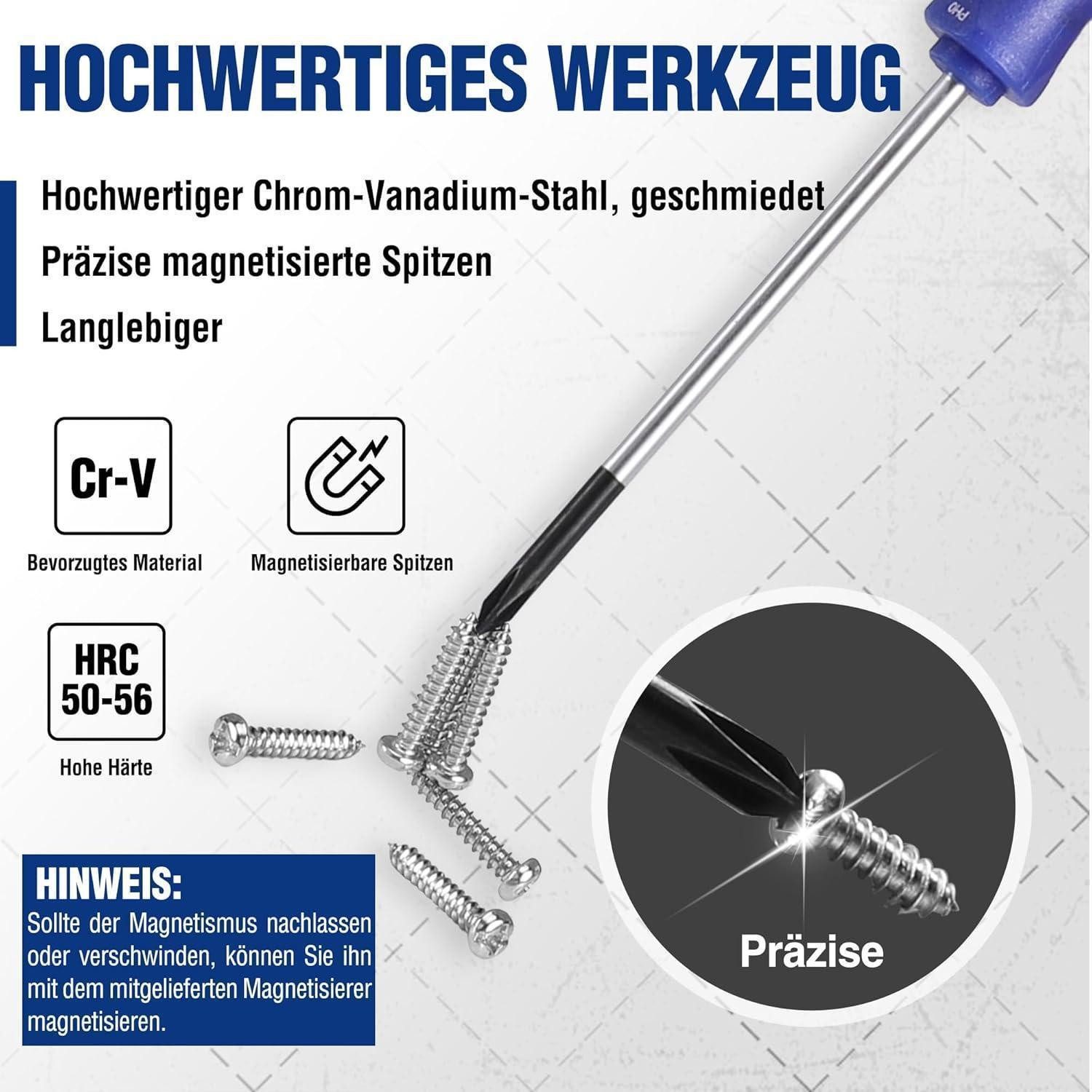 LuxusKollektion Schraubendreher Mini Schraubenzieher Set 10tlg. Präzisions Feinmechaniker