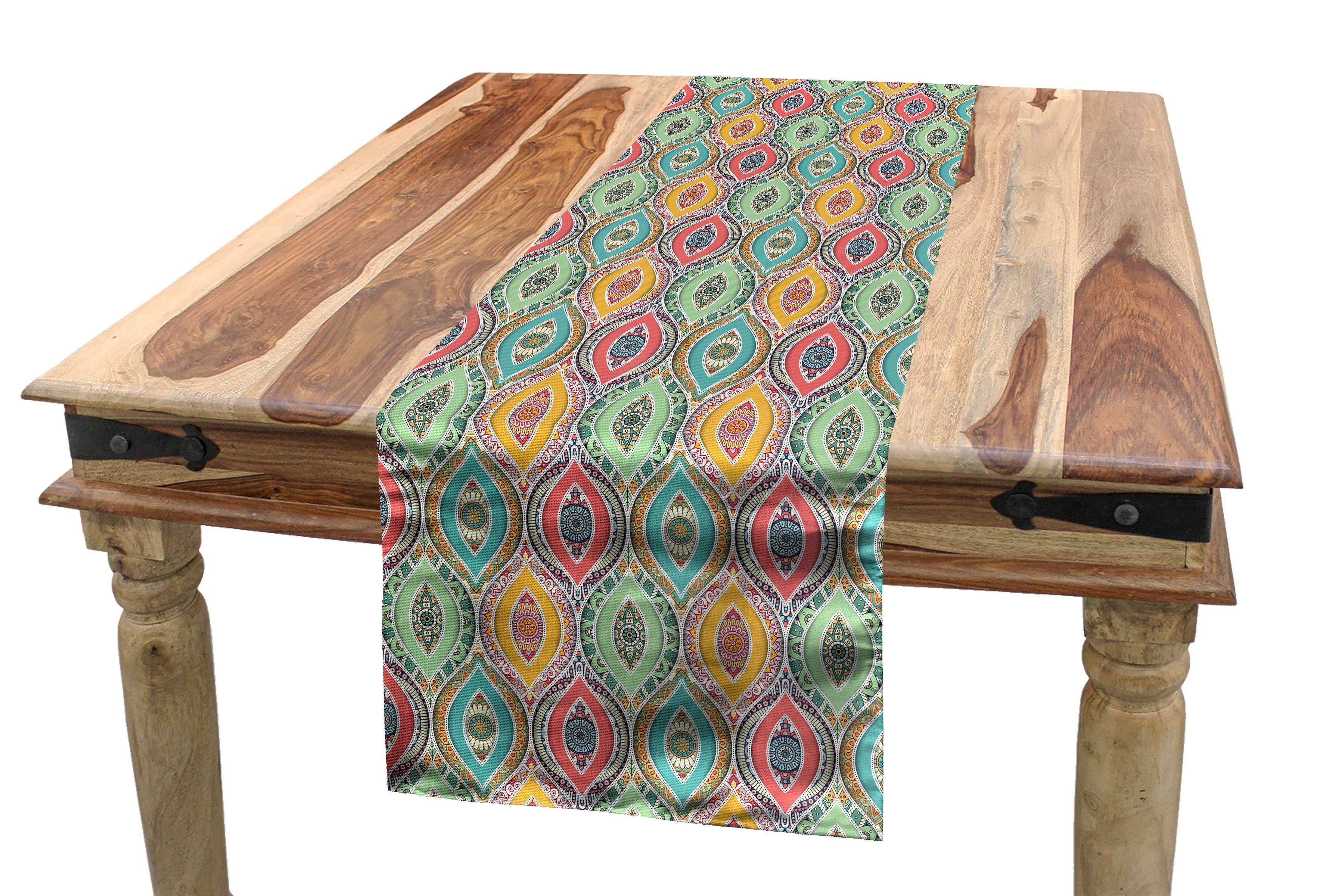Abakuhaus Tischläufer Esszimmer Küche Rechteckiger Dekorativer Tischläufer, traditionell Motiv