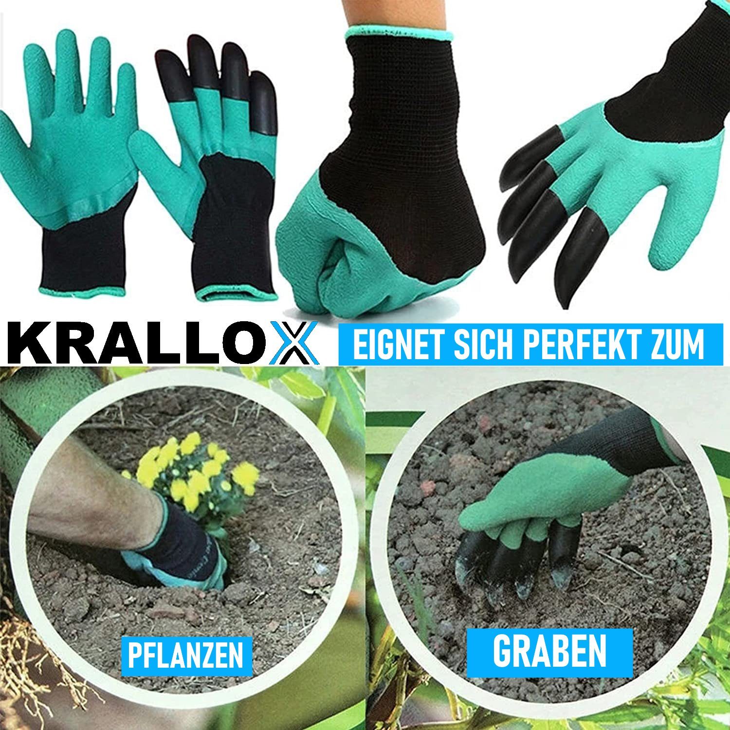 & für Krallen Garten Herren zum Handschuhe Krallenhandschuhe Graben mit MAVURA Universalgröße Gartenhandschuhe Damen KRALLOX