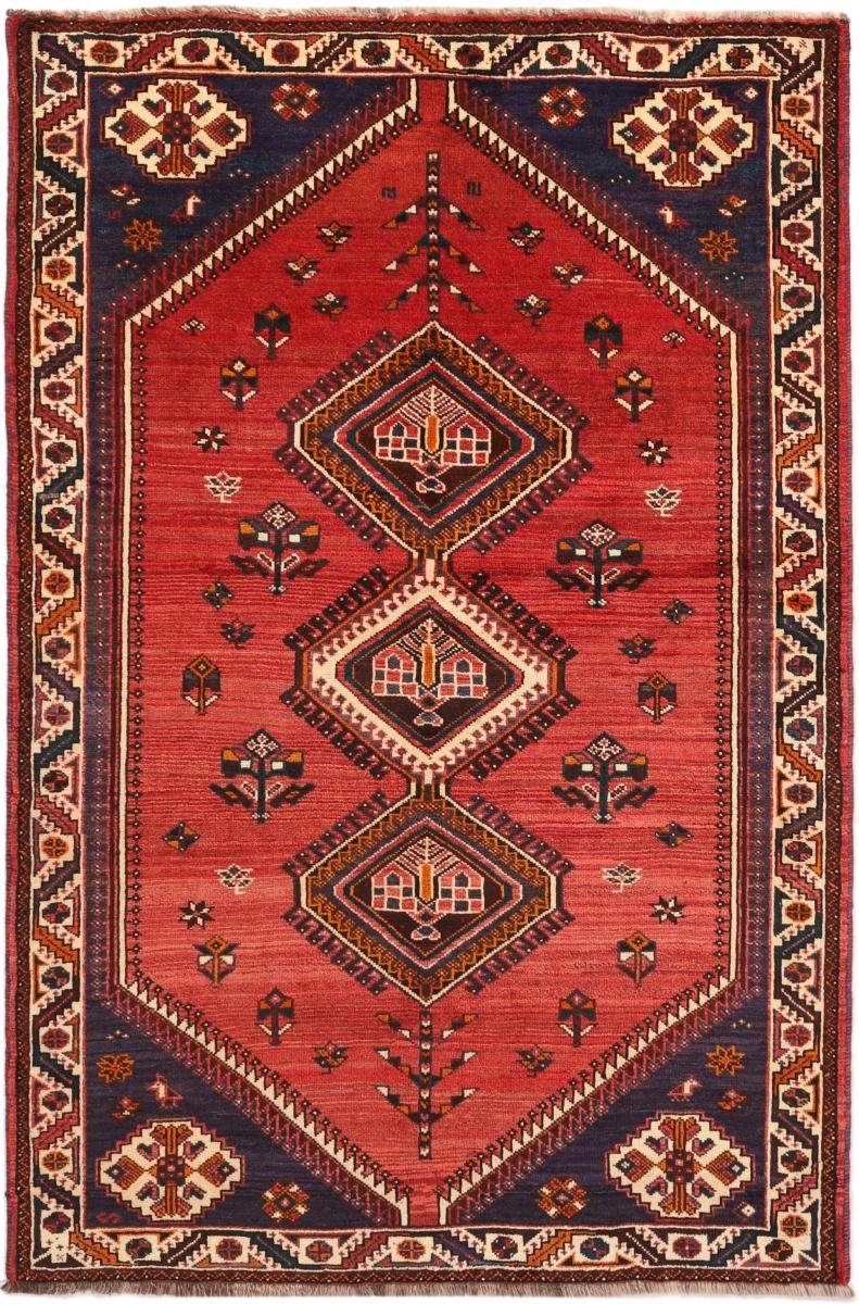 Orientteppich Shiraz 160x246 / Höhe: Trading, Orientteppich Handgeknüpfter 10 Nain rechteckig, Perserteppich, mm