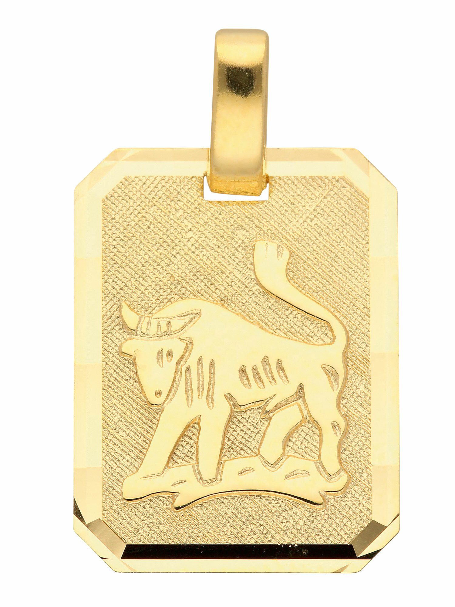 Adelia´s Kettenanhänger 333 Gold Sternzeichen Anhänger Stier, Goldschmuck  für Damen & Herren, Schmuck vom Hersteller mit 70 jähriger Tradition