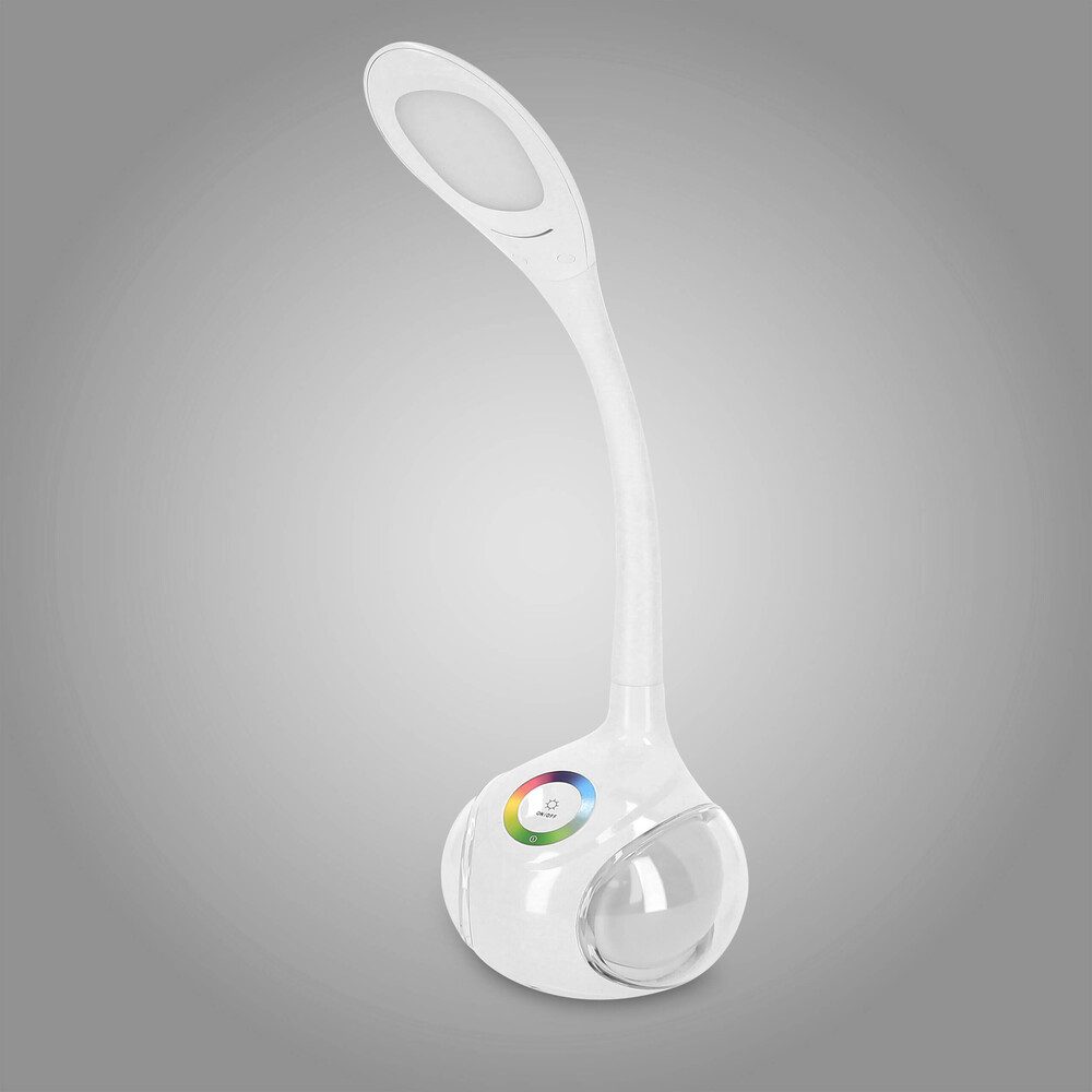 EGLO Tischleuchte Kunststoff, weiß, 4,2W, neutralweiß, IP20, B130mm, Dimmar günstig online kaufen