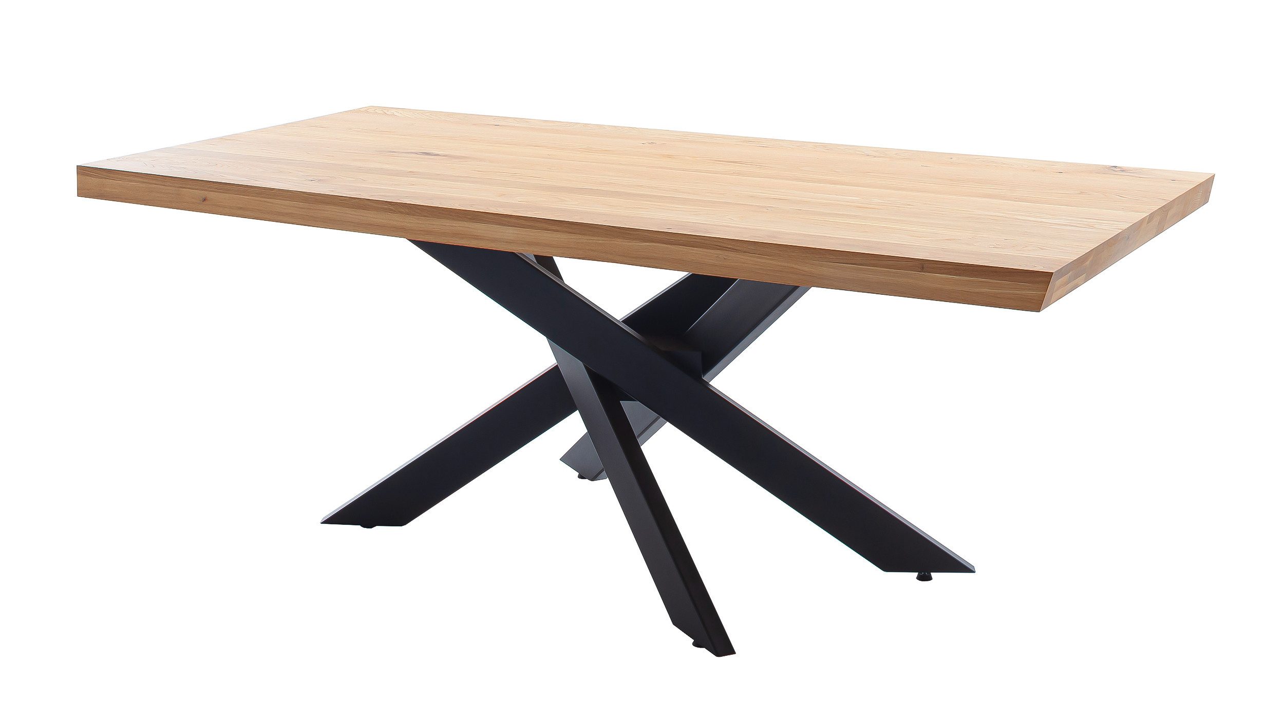 Massivart® Esstisch Wildeiche massiv geölt / 60 mm Platte / 180/200/220 / A günstig online kaufen