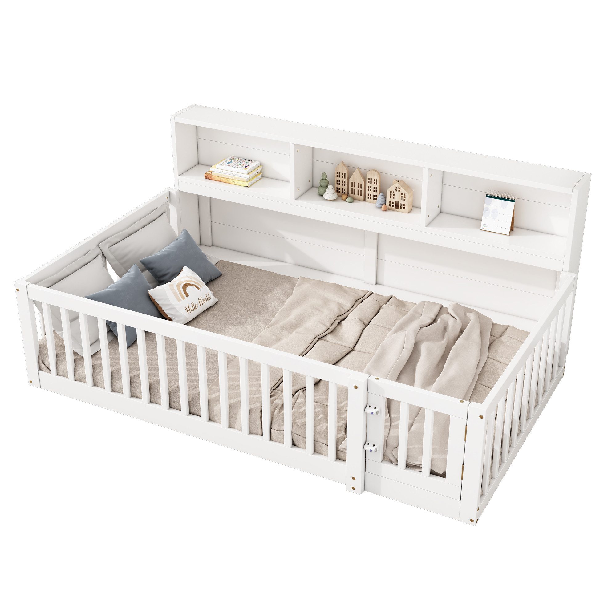 Flieks Massivholzbett, Kinderbett Einzelbett Daybett 90x200cm günstig online kaufen
