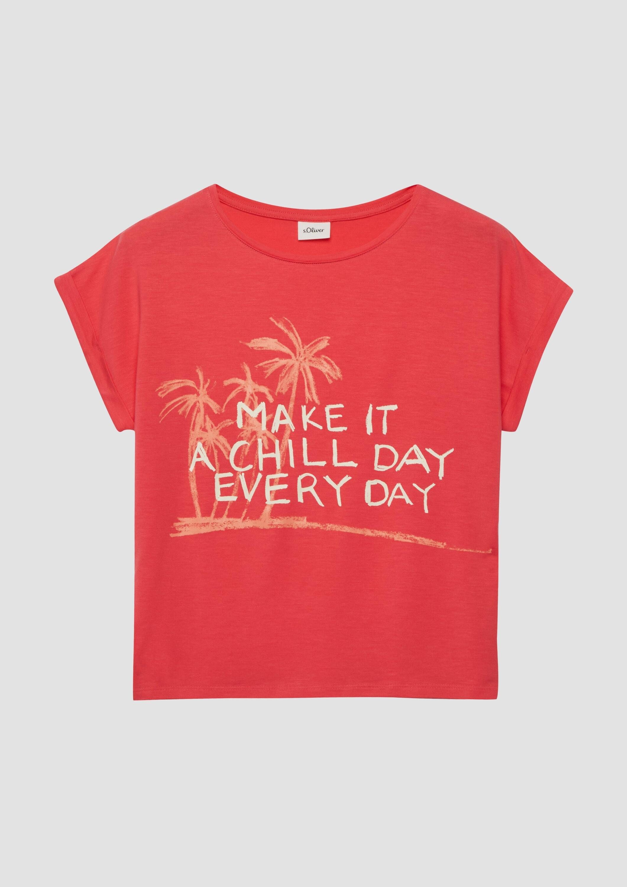 s.Oliver Kurzarmshirt T-Shirt Weiches T-Shirt mit Frontprint