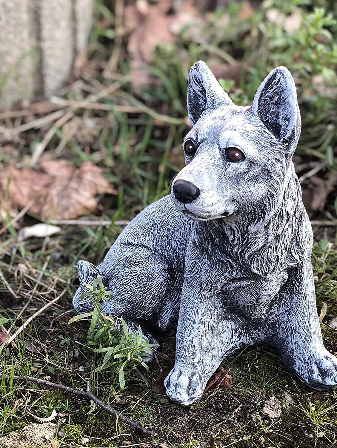 Gartenfigur Schäferhund and Style Steinfigur Stone klein