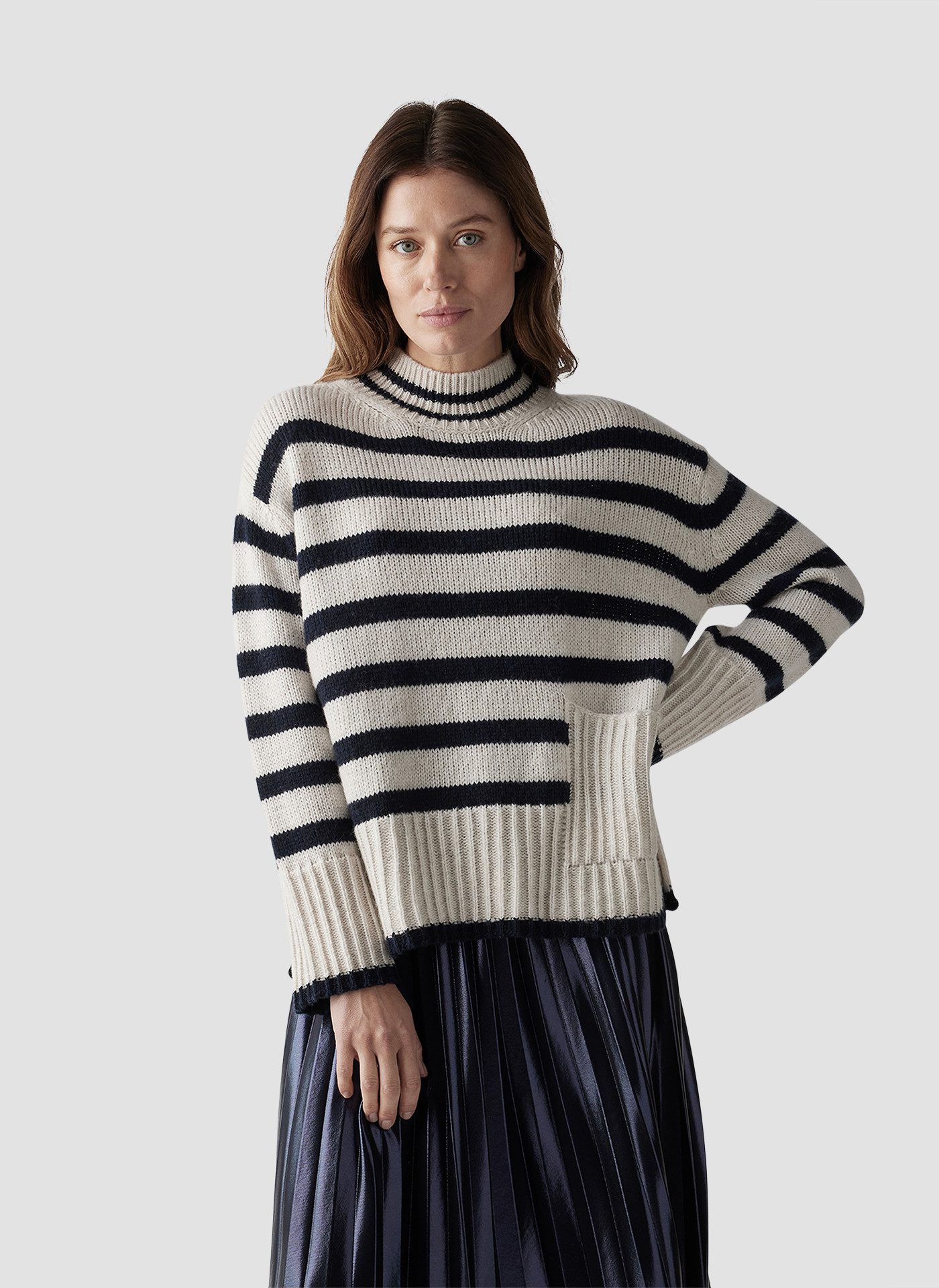 Strickpullover LeComte Stilvoller Strickpullover mit klassischem Streifenmuster