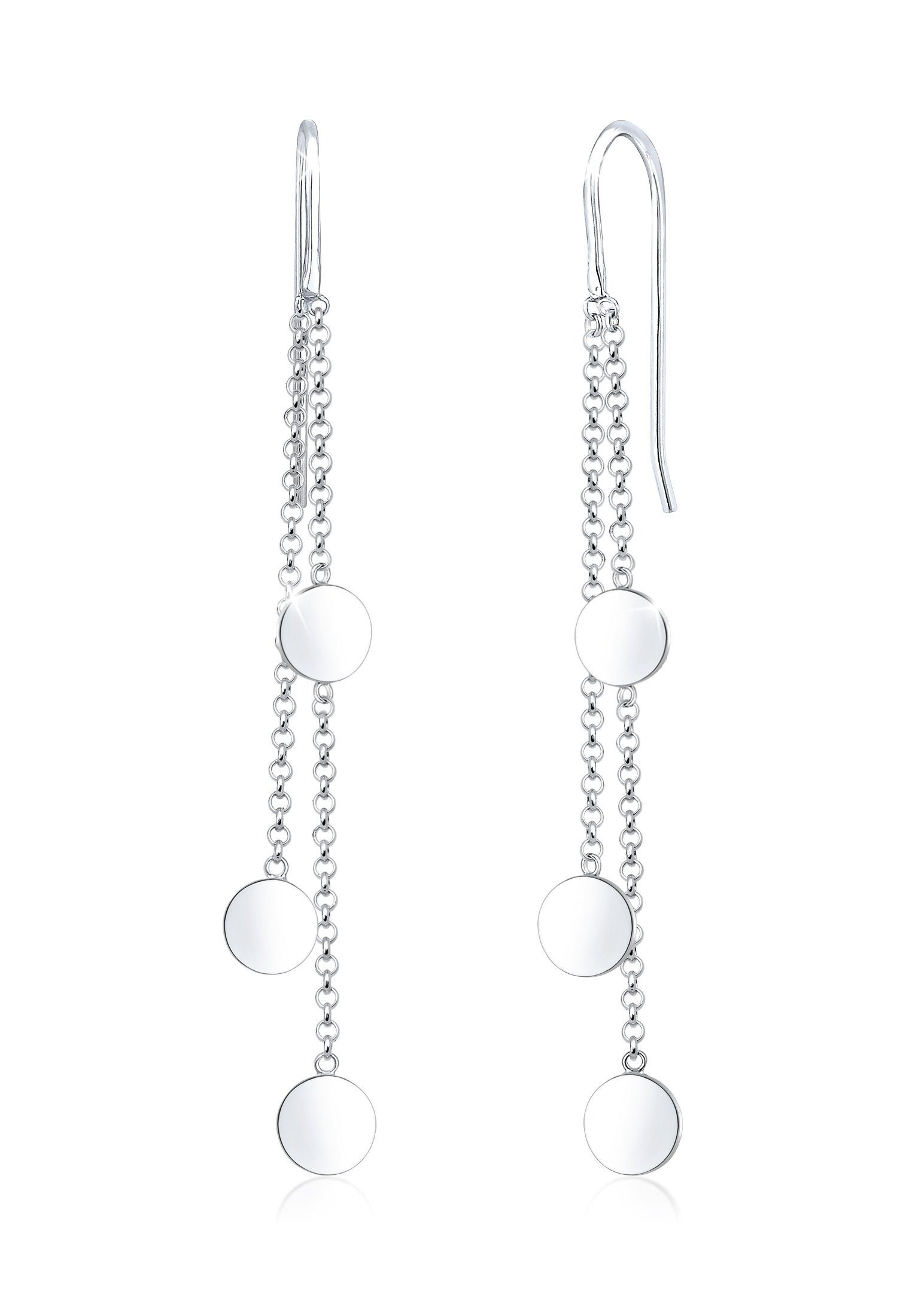 Elli Paar Ohrhänger Ohrhänger Geo Kreis Plättchen Trend 925 Sterling Silber günstig online kaufen