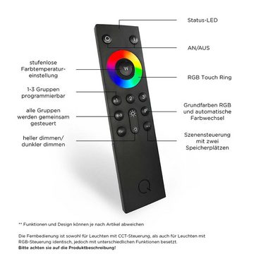 Paul Neuhaus Smarte LED-Leuchte LED Pendellampe CCT Q-Vito Ring, Smart Home, CCT-Farbregelung, Dimmfunktion, Memoryfunktion, mit Leuchtmittel, Pendelleuchte Ring Works with Alexa, Farbwechsel