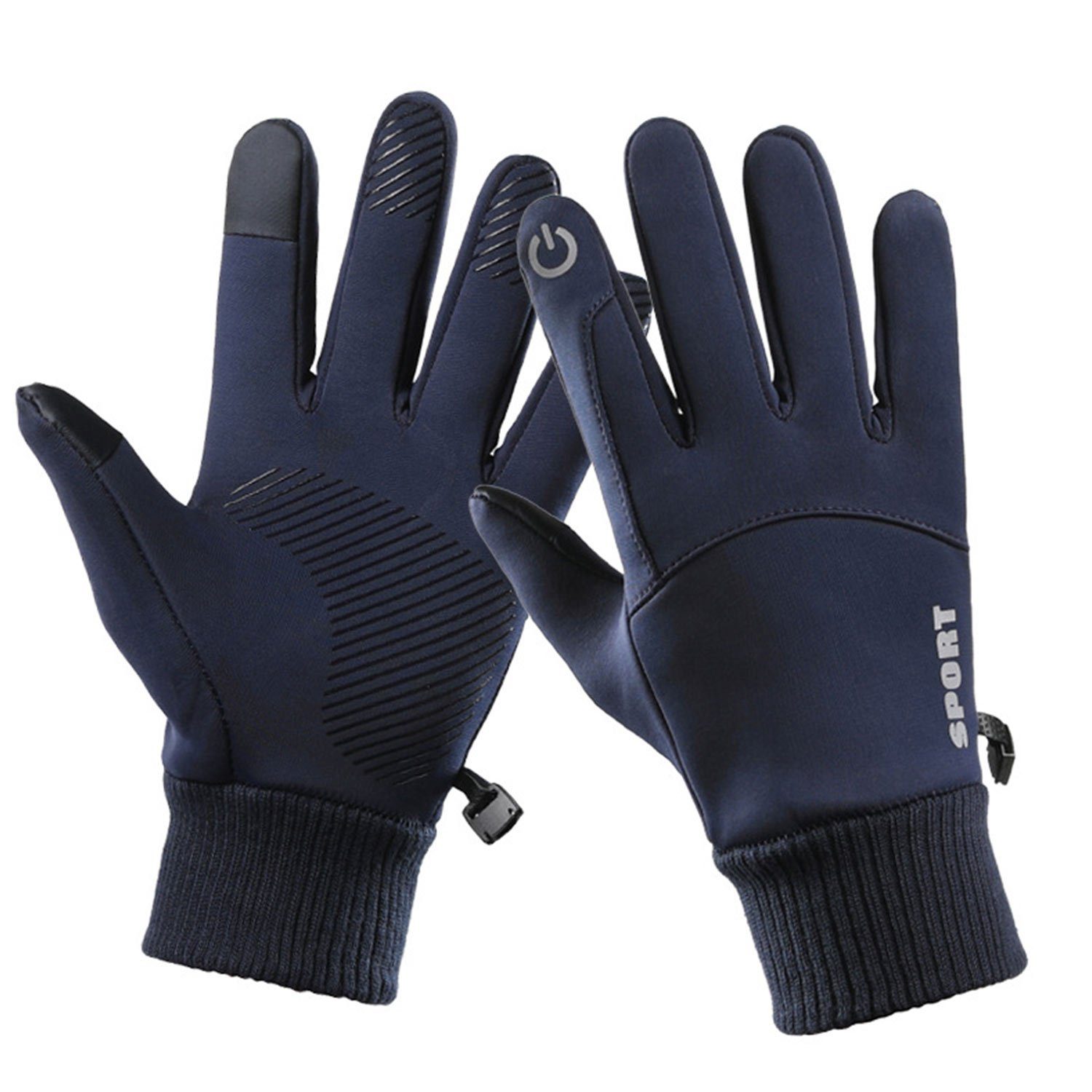 MAGICSHE Fahrradhandschuhe Unisex Touchscreen Handschuhe warme Handschuhe Geeignet zum Radfahren, Skifahren, Arbeiten im Freien blau