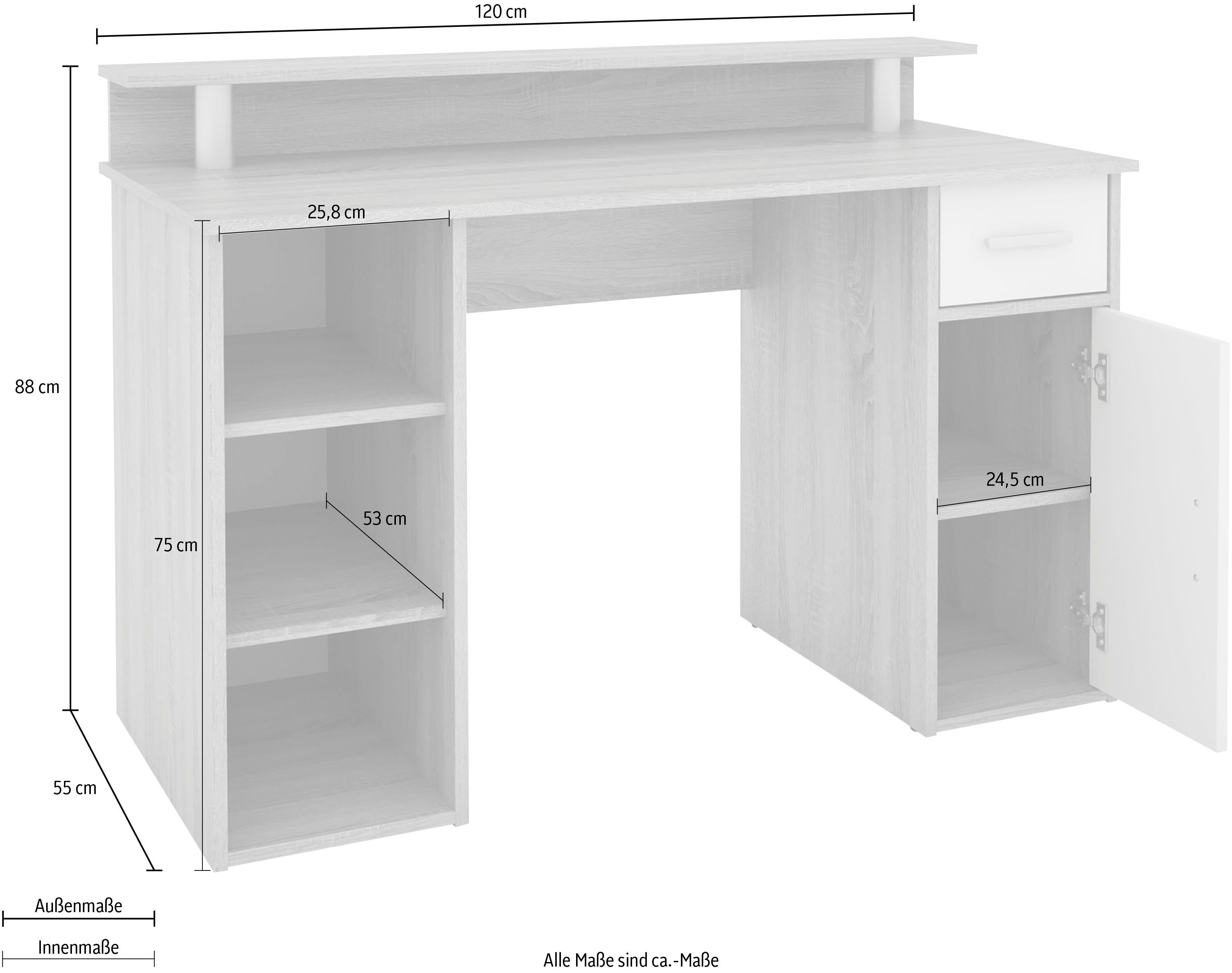 byLIVING Schreibtisch Diego, Breite 120 cm