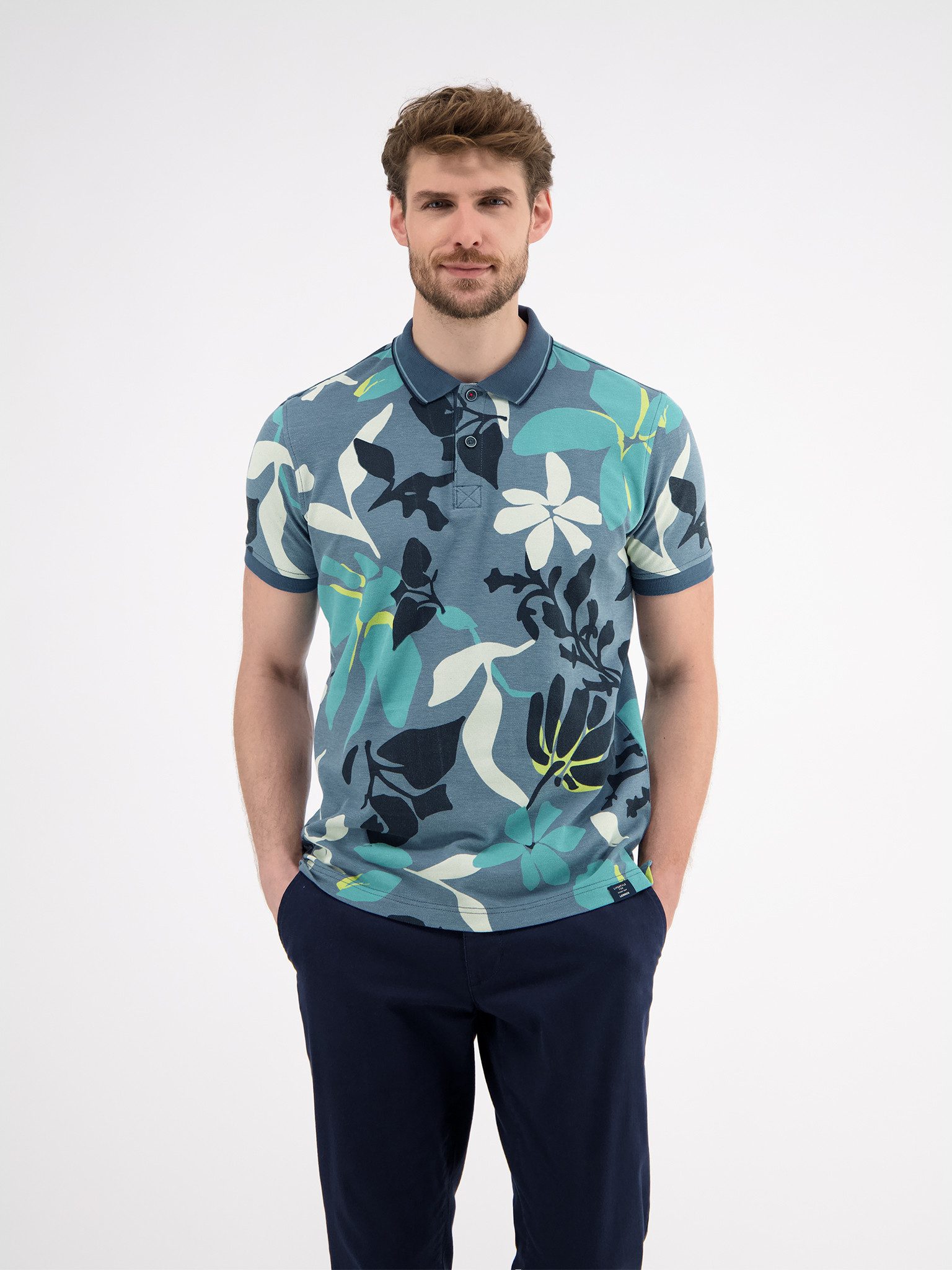 LERROS Poloshirt mit All-Over Print
