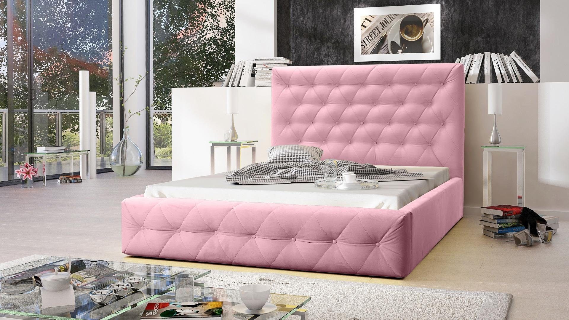 JVmoebel Bett, Modernes Holz Bett Edles Möbel Doppel Neu Schlafzimmer Polster