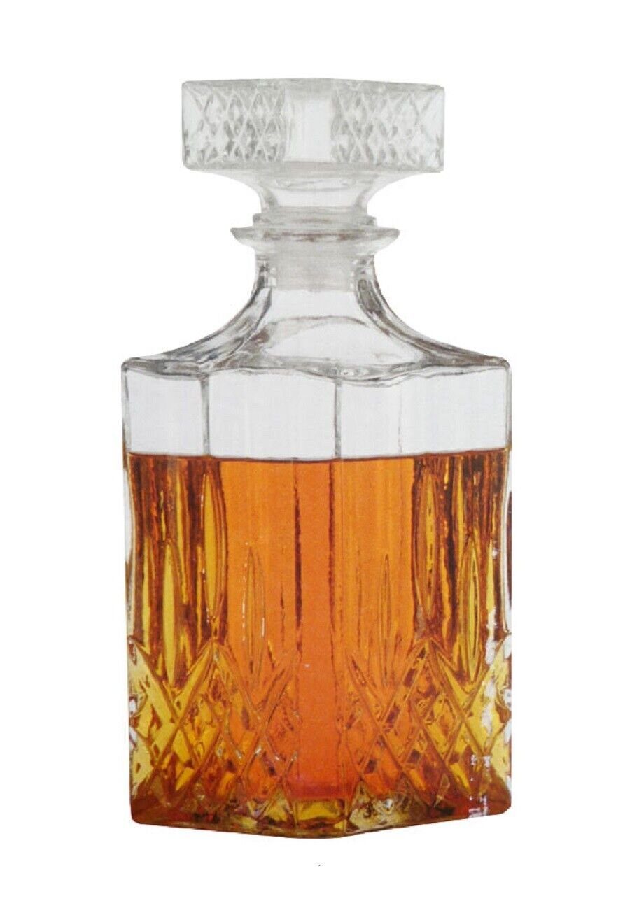Provance Karaffe Whiskey Karaffe aus Glas Verschluss 900ml, 900ml  Fassungsvermögen