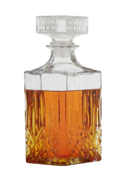 Provance Karaffe Whiskey Karaffe aus Glas Verschluss 900ml, (Set, 1x Flasche 1x Deckel), 900ml Fassungsvermögen
