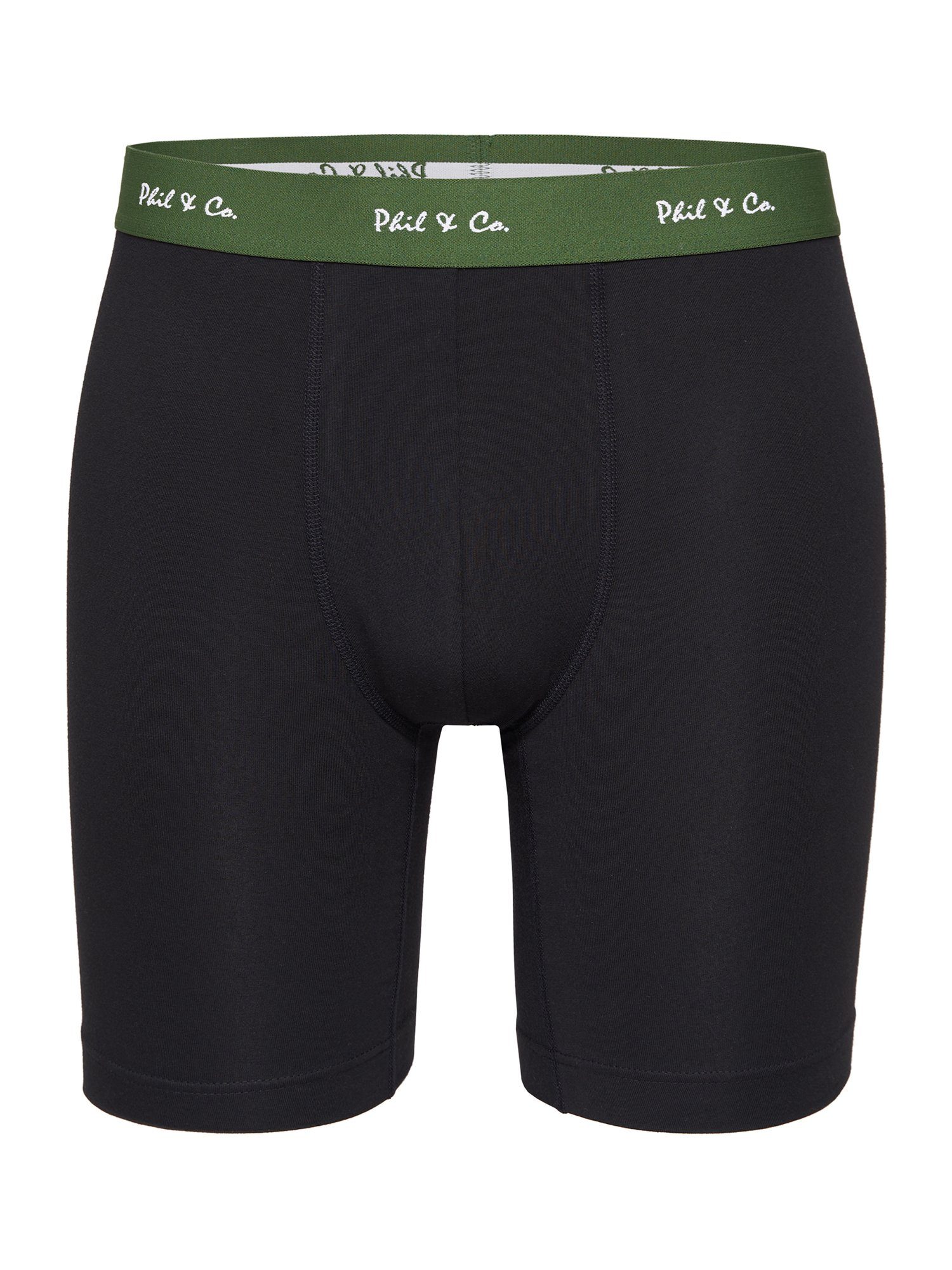 Phil & Co. Langer Boxer Long Boxer Briefs - langes Bein - Jersey - ohne störendes Etikett (9-St) Retroshorts Boxershorts Multipack Mehrpack Baumwolle Herren 9-P – Bild 3 von 4