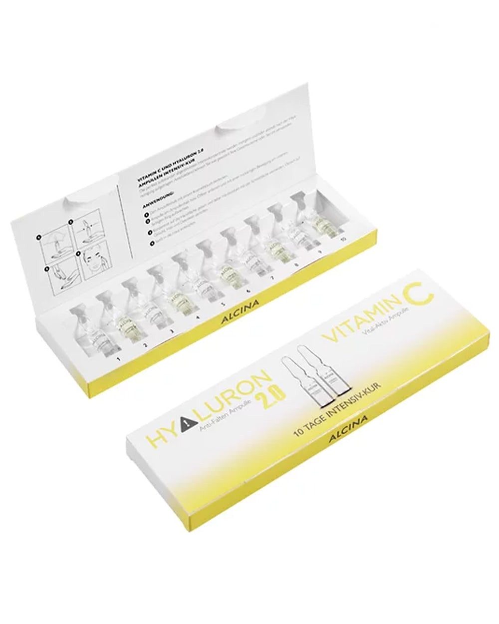 Gesichtsserum ALCINA HYALURON 2.0 10-Tage-Intensiv-Kur Vitamin C Ampullen