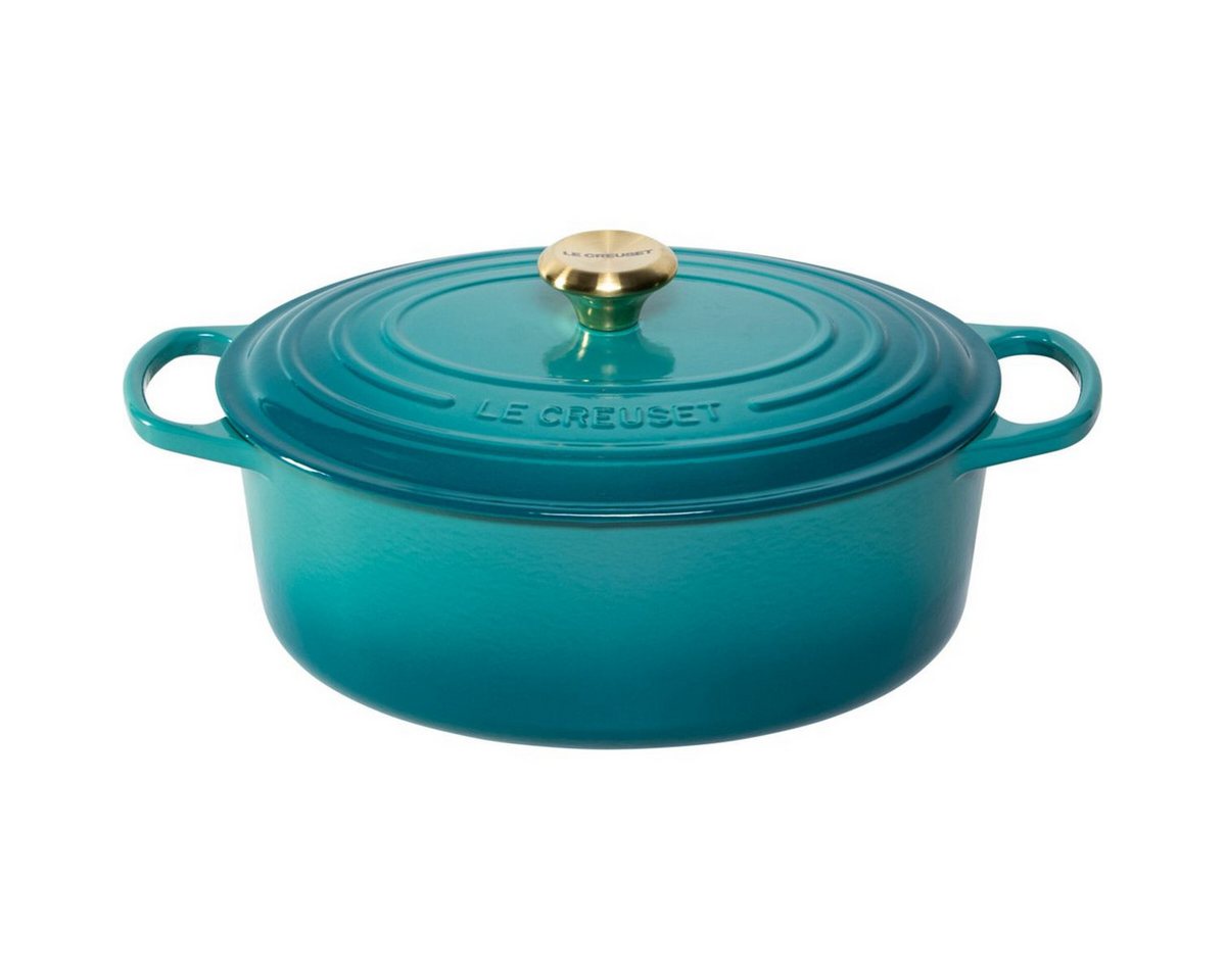 LE CREUSET Kochtopf Signature Bräter oval 31 cm Bleu Riviera