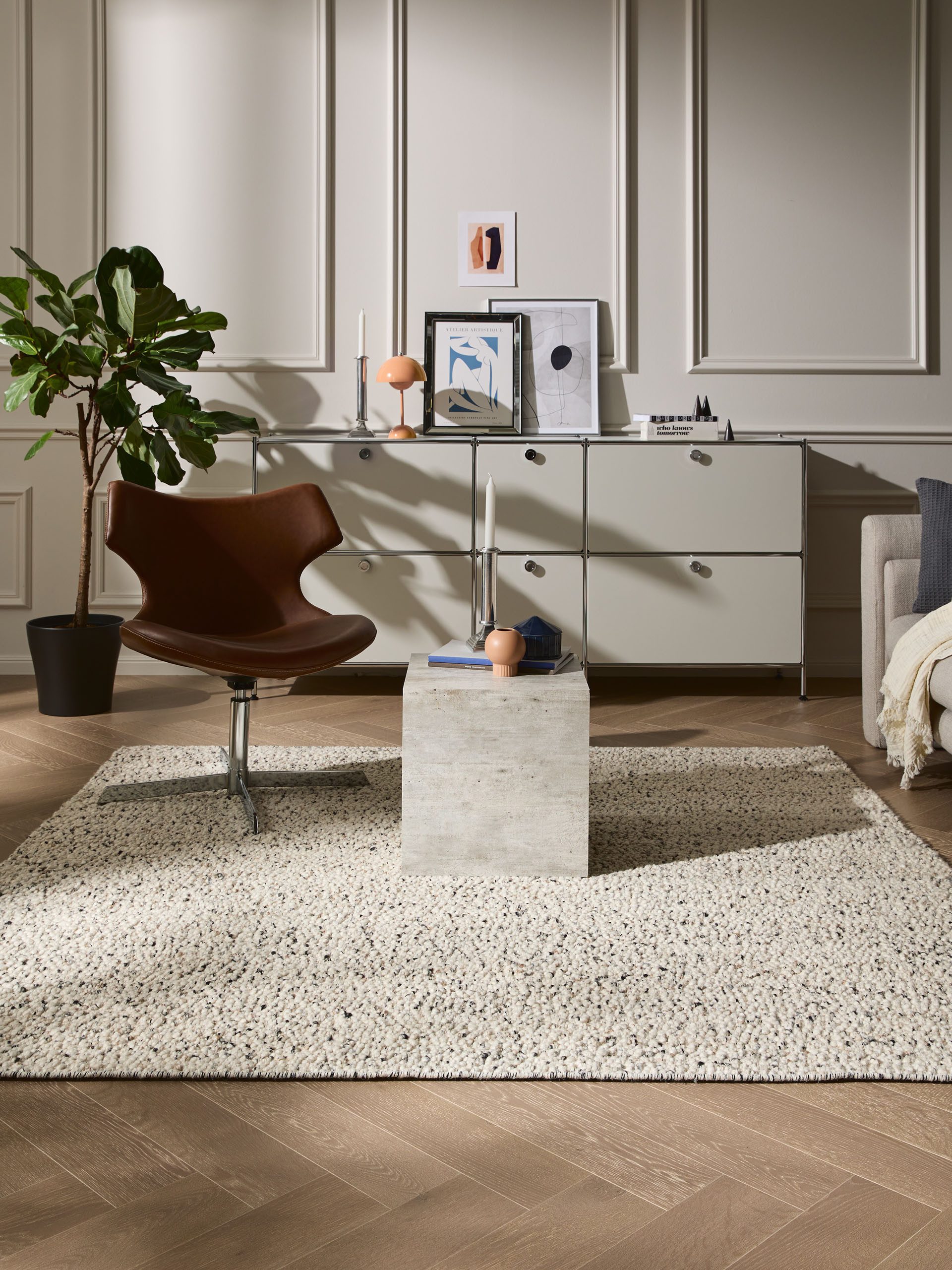 benuta Wollteppich Patch, quadratisch, Höhe: 11 günstig online kaufen