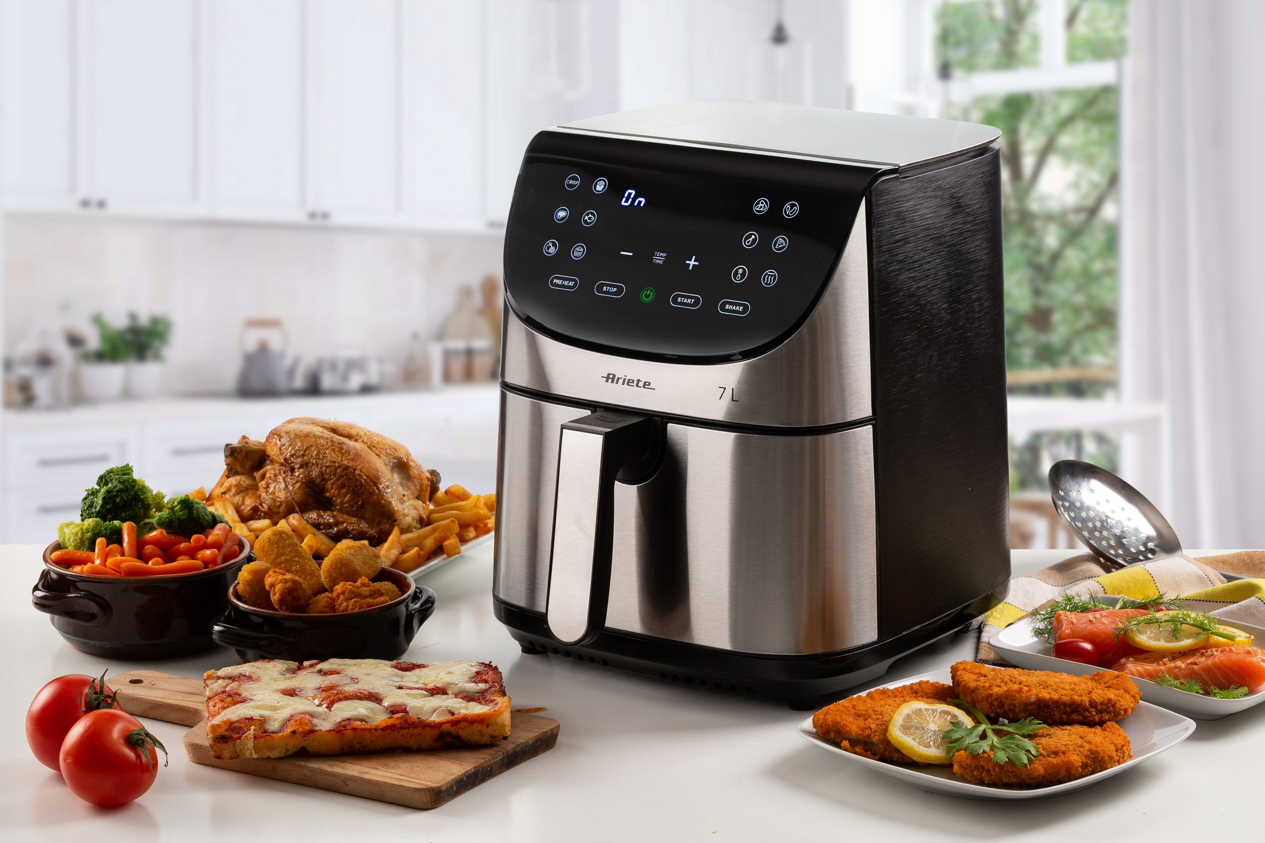 Ariete Heißluftfritteuse 4628, 1800 W, Air Fryer Metal 7 L