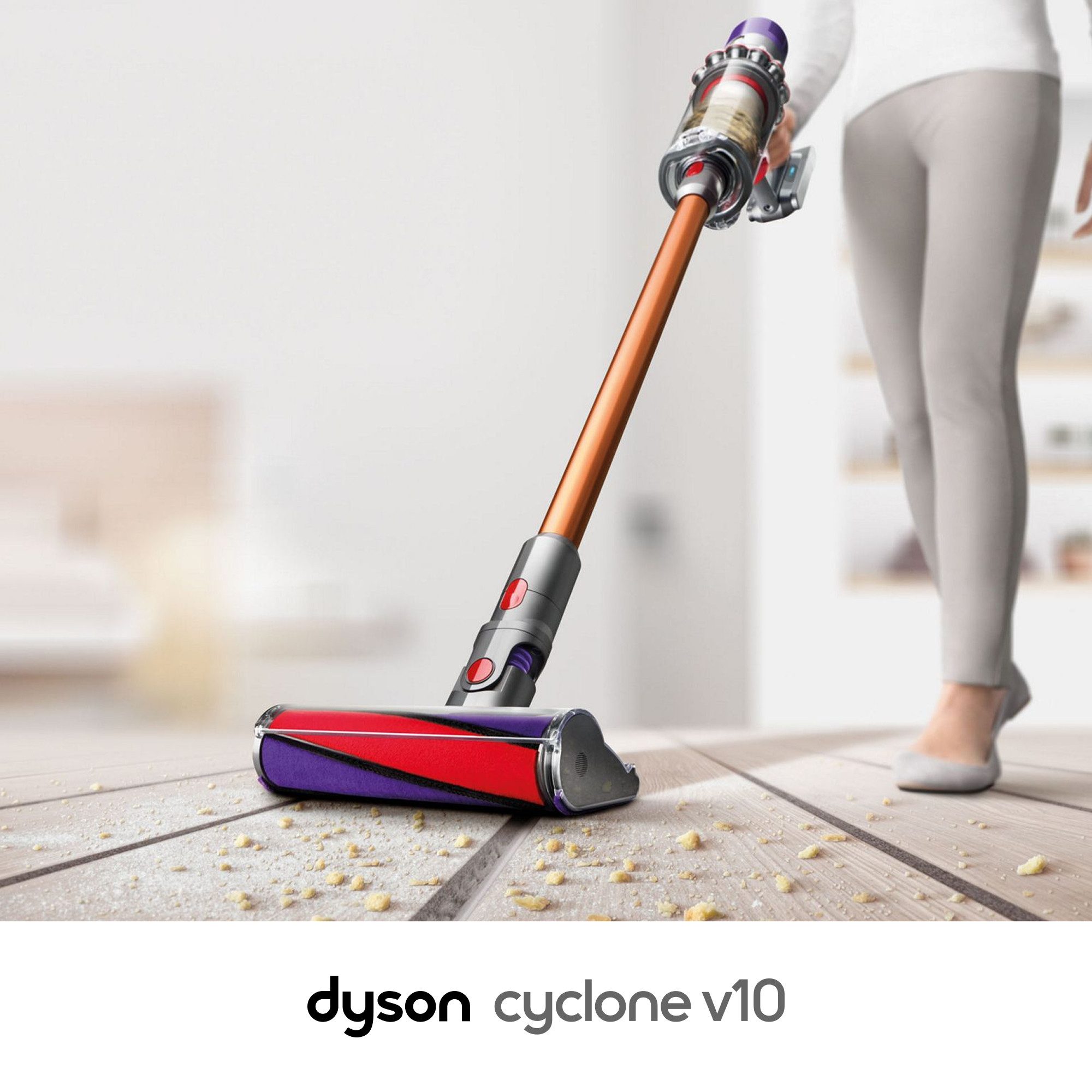 DYSON Akku-Hand-und Stielstaubsauger V10, 545 W, beutellos, Die Saugkraft eines kabelgebundenen Staubsaugers.