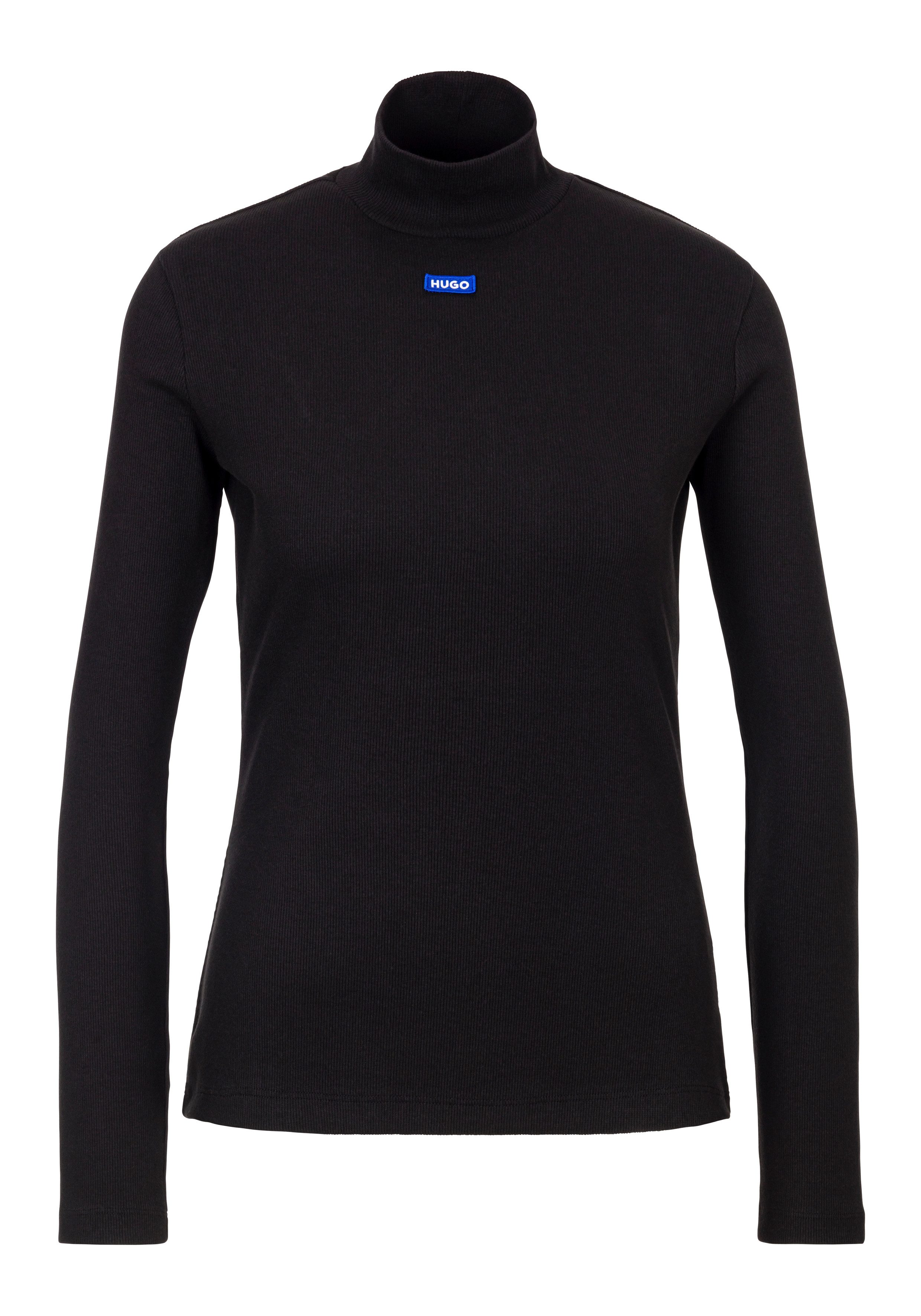 HUGO Longsleeve Easy Longsleeve mit Stehkragen – Bild 4 von 5