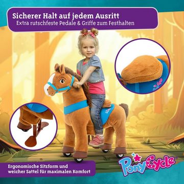 miweba Reitpferd Ponycycle Amadeus inkl. 3 Jahre Garantie - Handbremse, Small Schaukelpferd - Inline - Pferd - Kinderpony - Kinder - Pony