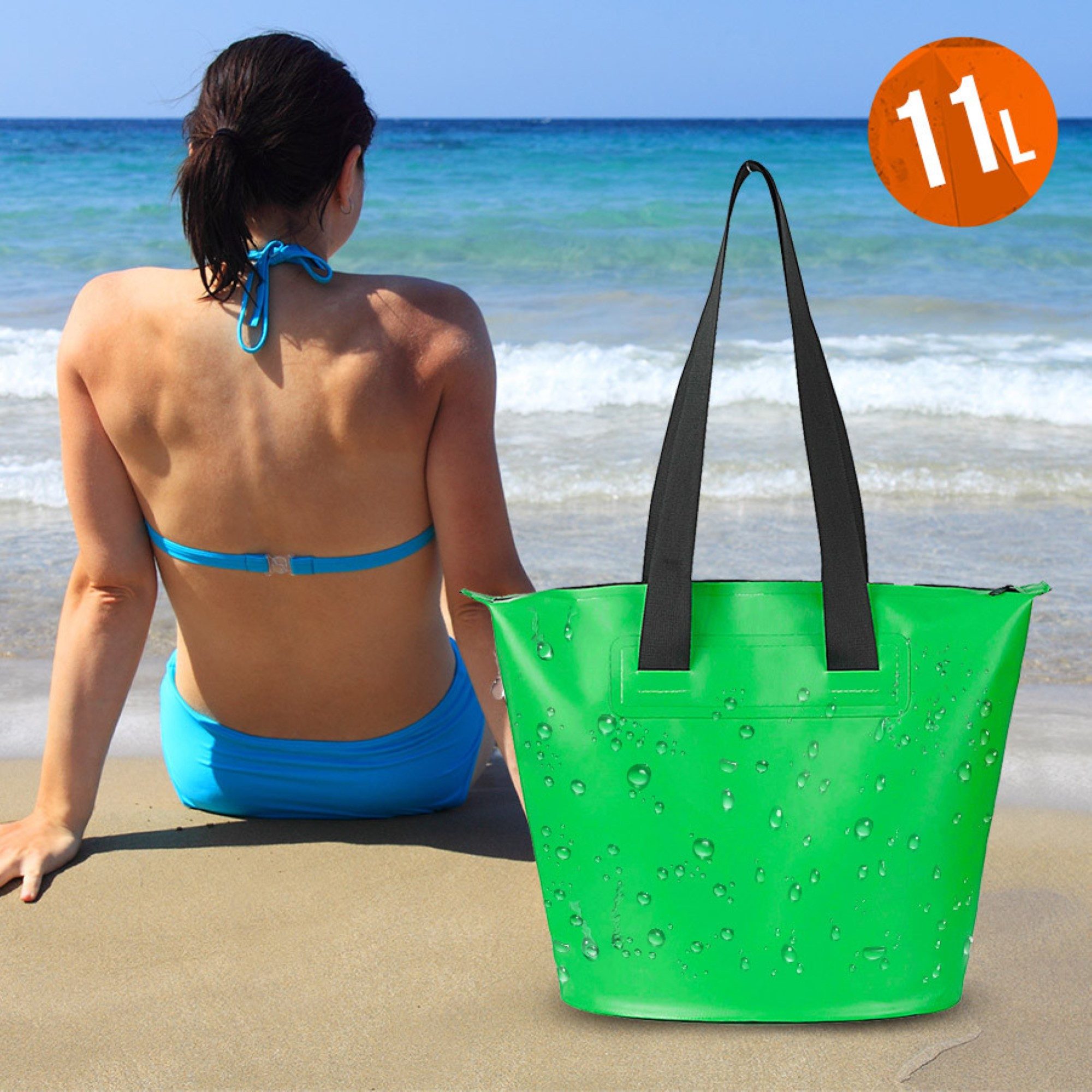 Strandtasche mit Reißverschluss – Perfekt für Sommer und Abenteuer, Wasserfest