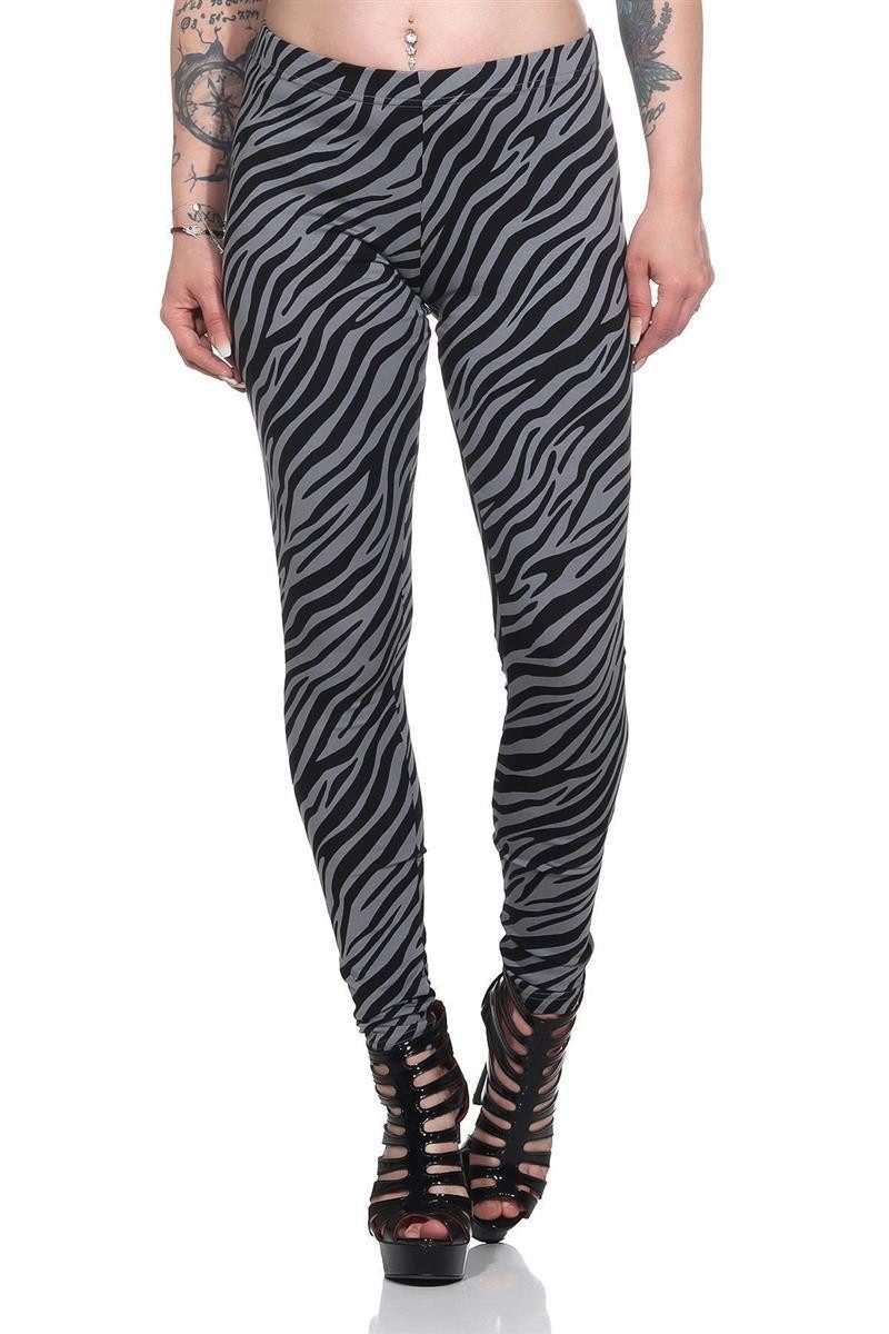 EloModa Leggings Damen Leggings Leo Zebra Print Stretch Slim Fit, S-XL (1-tlg)