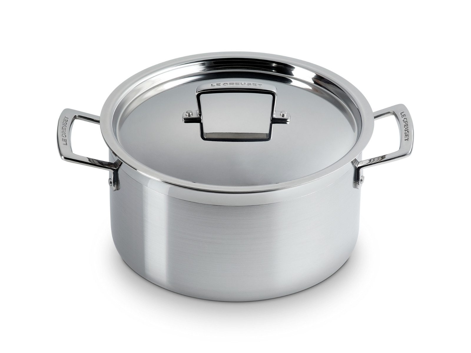 LE CREUSET Topf-Set 3-ply Kochgeschirr-Set 3tlg, Edelstahl-Mehrschicht