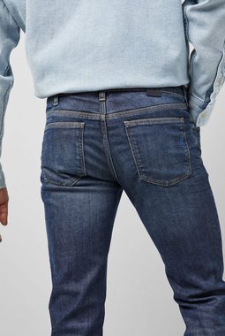 MEYER Straight-Jeans M5 Slim Fit Stretch mit Rundbundverarbeitung