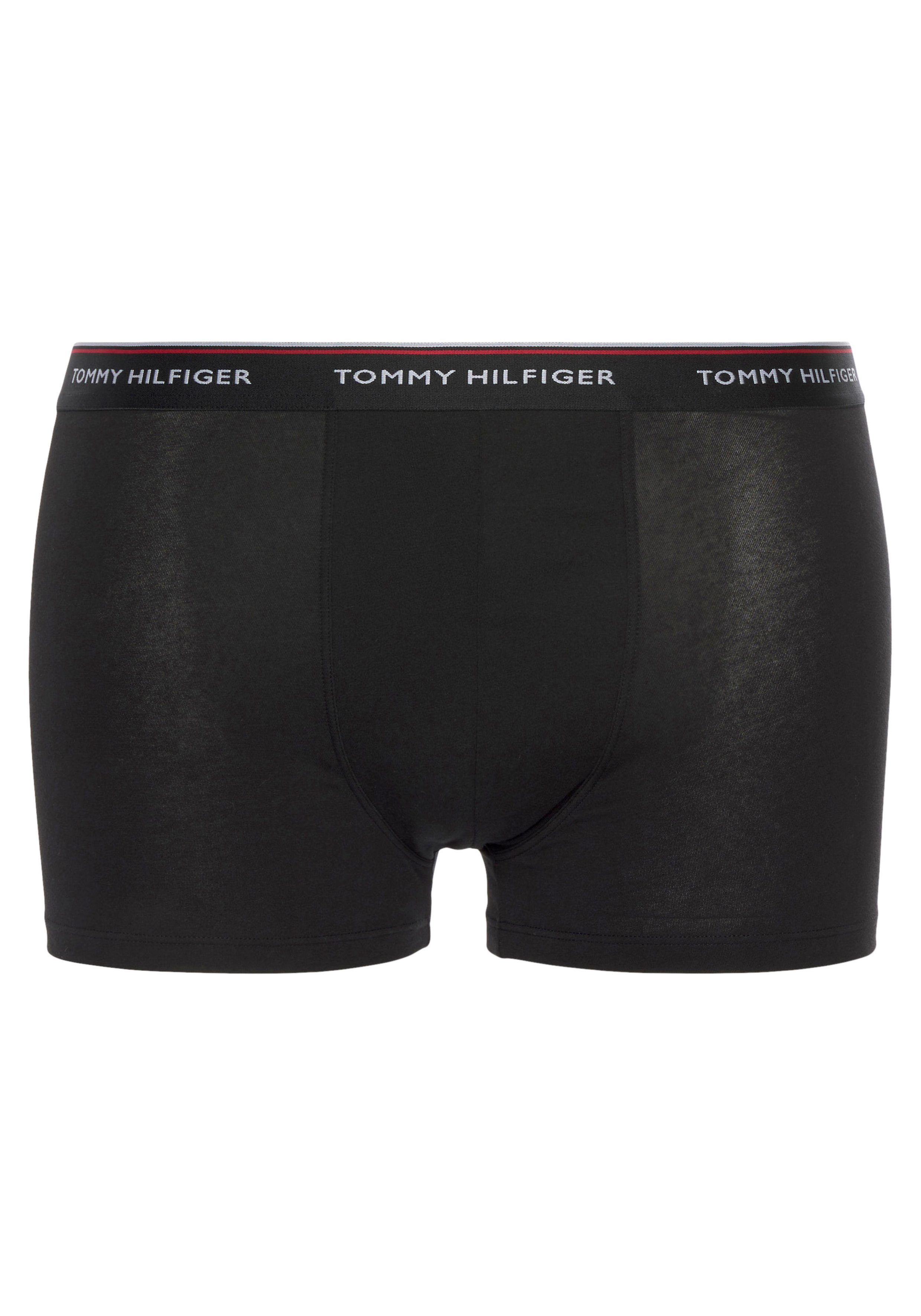 PACK Tommy Logo-Elastiktape mit TRUNK Hilfiger 3-St., Underwear 3 BT Trunk Black 3er-Pack) (Packung, Hilfiger Tommy