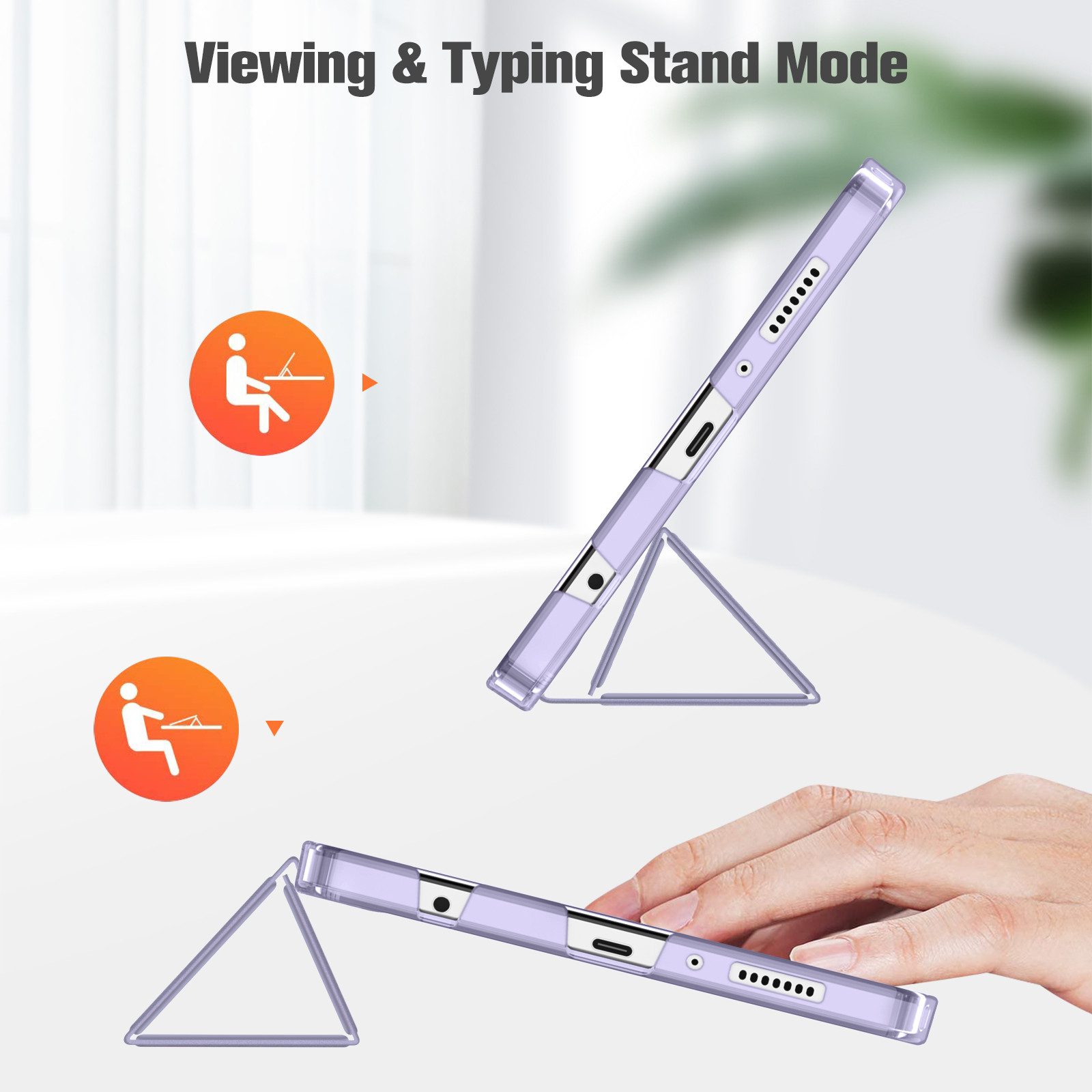 Fintie Tablet-Hülle für Samsung Galaxy Tab A11 8,7" 2025/ Tab A9 8.7 Zoll Tablet, Ultra Dünn Schutzhülle mit Transparenter Rückseite – Bild 4 von 5