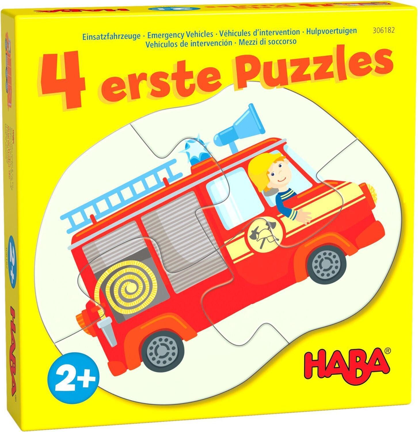 Haba Puzzle 4 erste Puzzles - Einsatzfahrzeuge, Puzzleteile