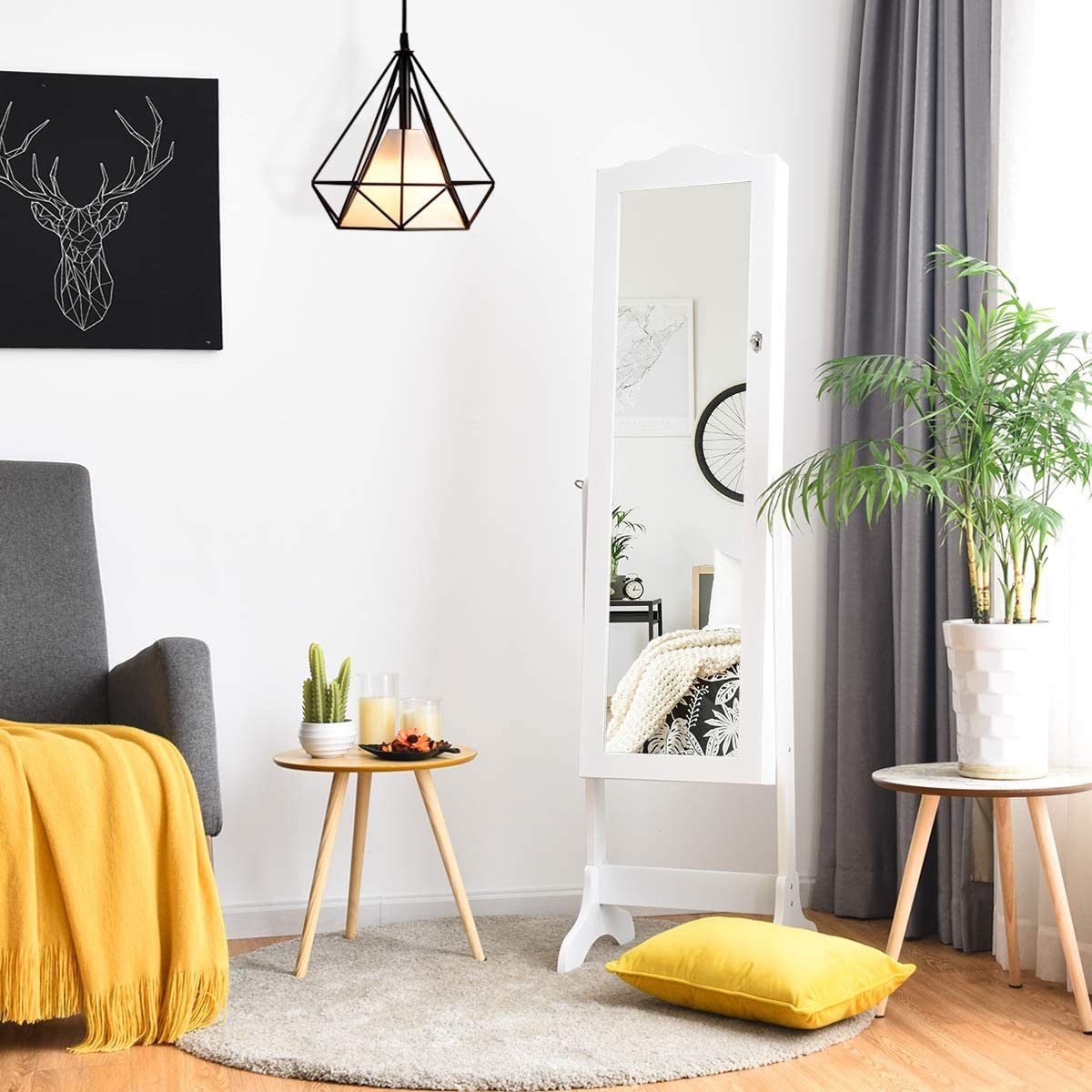 COSTWAY Schmuckschrank neigungsverstellbar, abschließbar günstig online kaufen