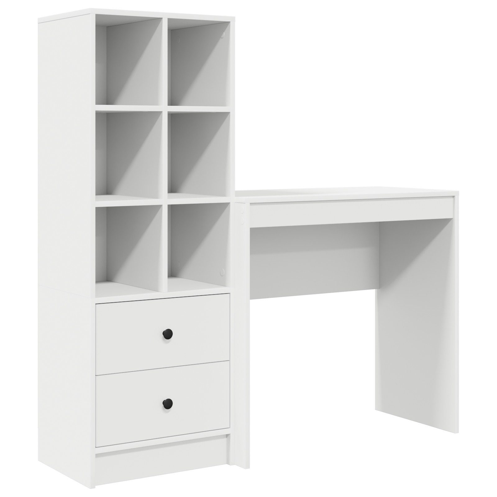 vidaXL Sideboard Schreibtisch mit Stauraum Weiß günstig online kaufen