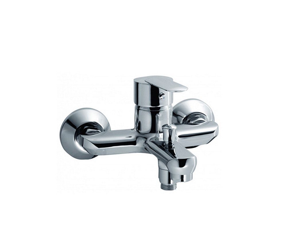 KFA Wannenarmatur CYRKON Badewannenarmatur Einhandmischer Umsteller Wanne/Brause, Chrom