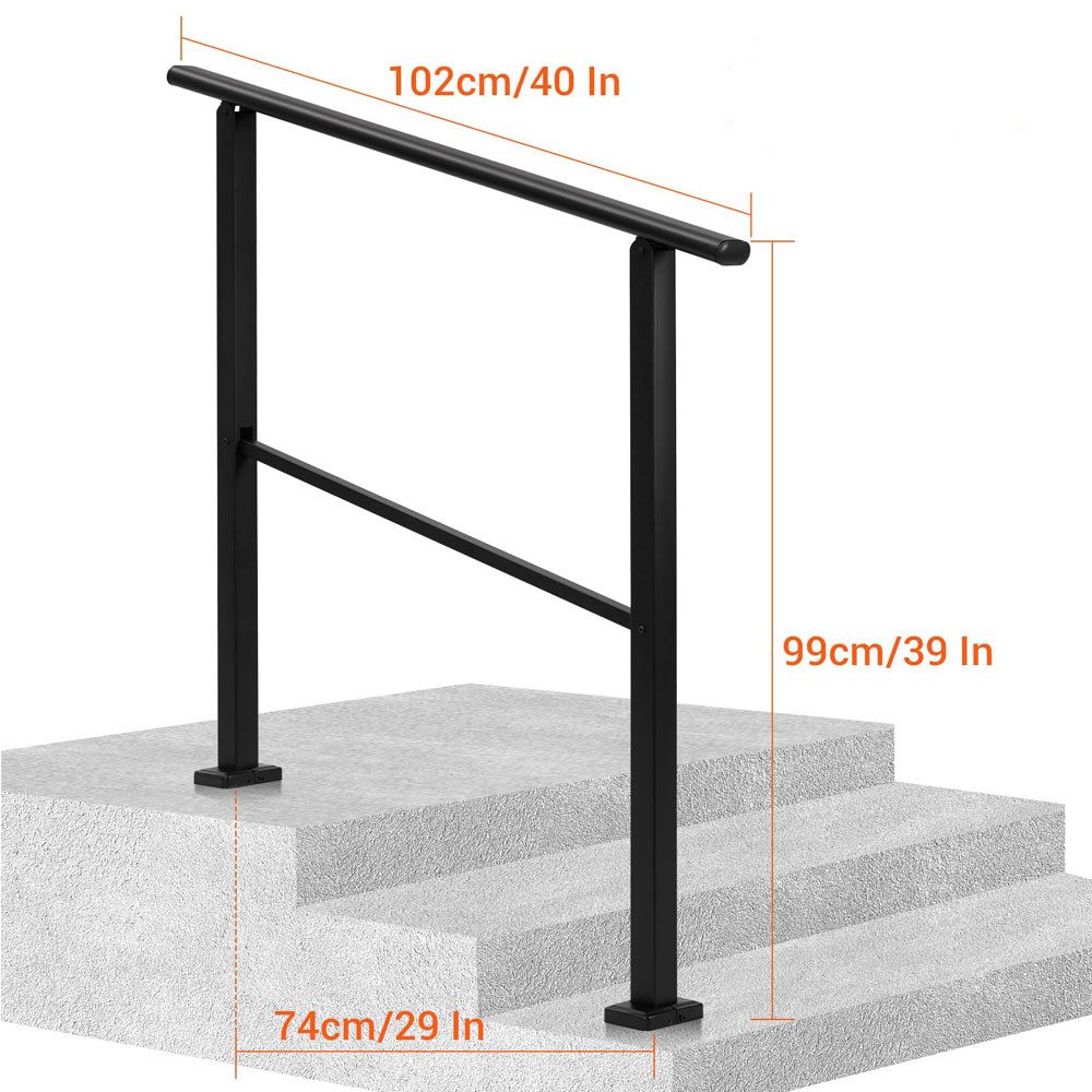 GarveeMore Brüstungsgeländer Treppenleister Handgeleister für Außenstrepen günstig online kaufen