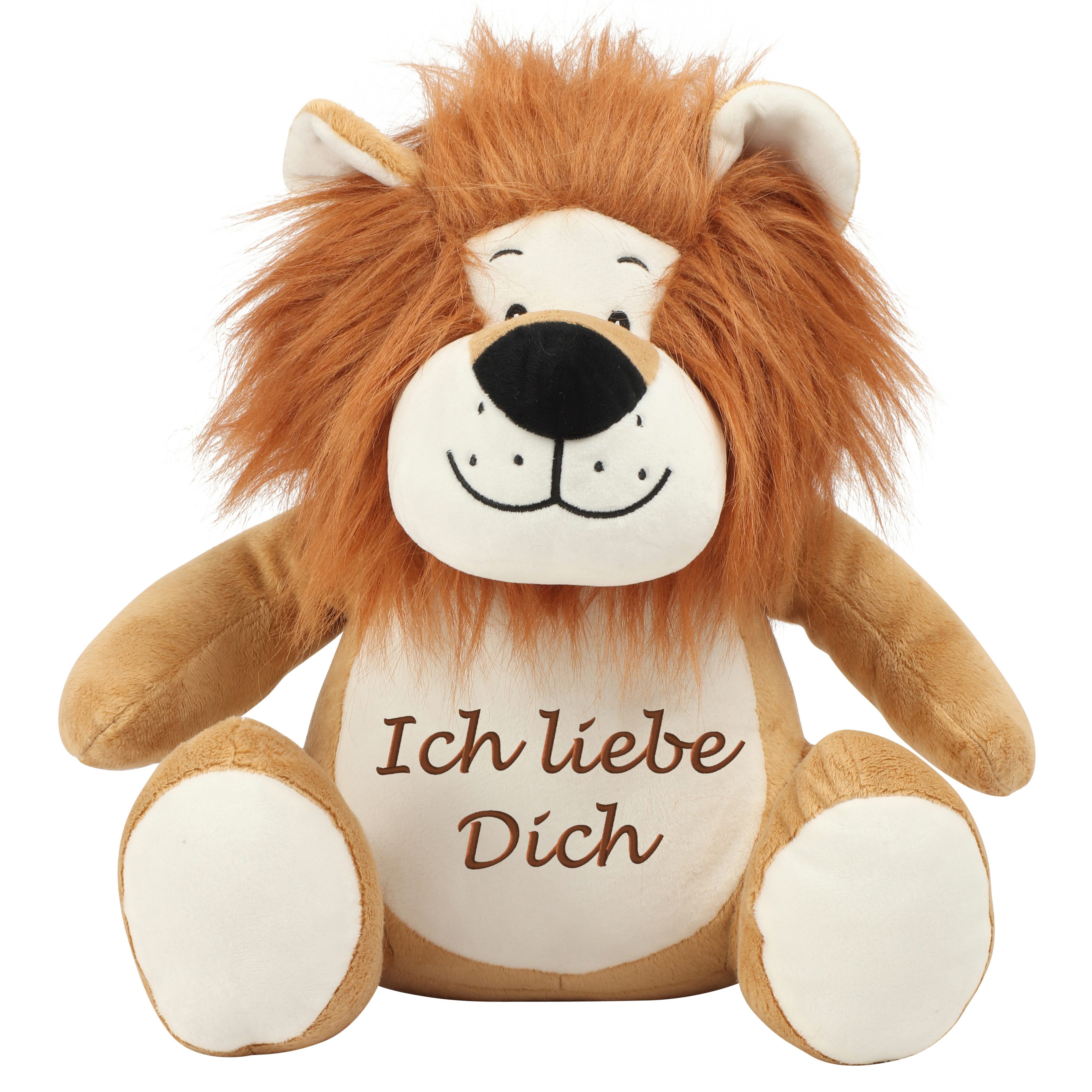 Schnoschi Kuscheltier Plüschtier hochwertig mit "Ich liebe Dich" bestickt, Stickerei mit Ich liebe Dich