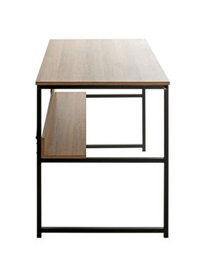 HAKU Beistelltisch HAKU Möbel Schreibtisch - schwarz-eiche - H. 74cm x B. 120cm