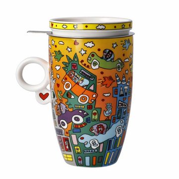 Goebel Tasse James Rizzi - Not Getting Around the Traffic, Fine Bone China, Metall