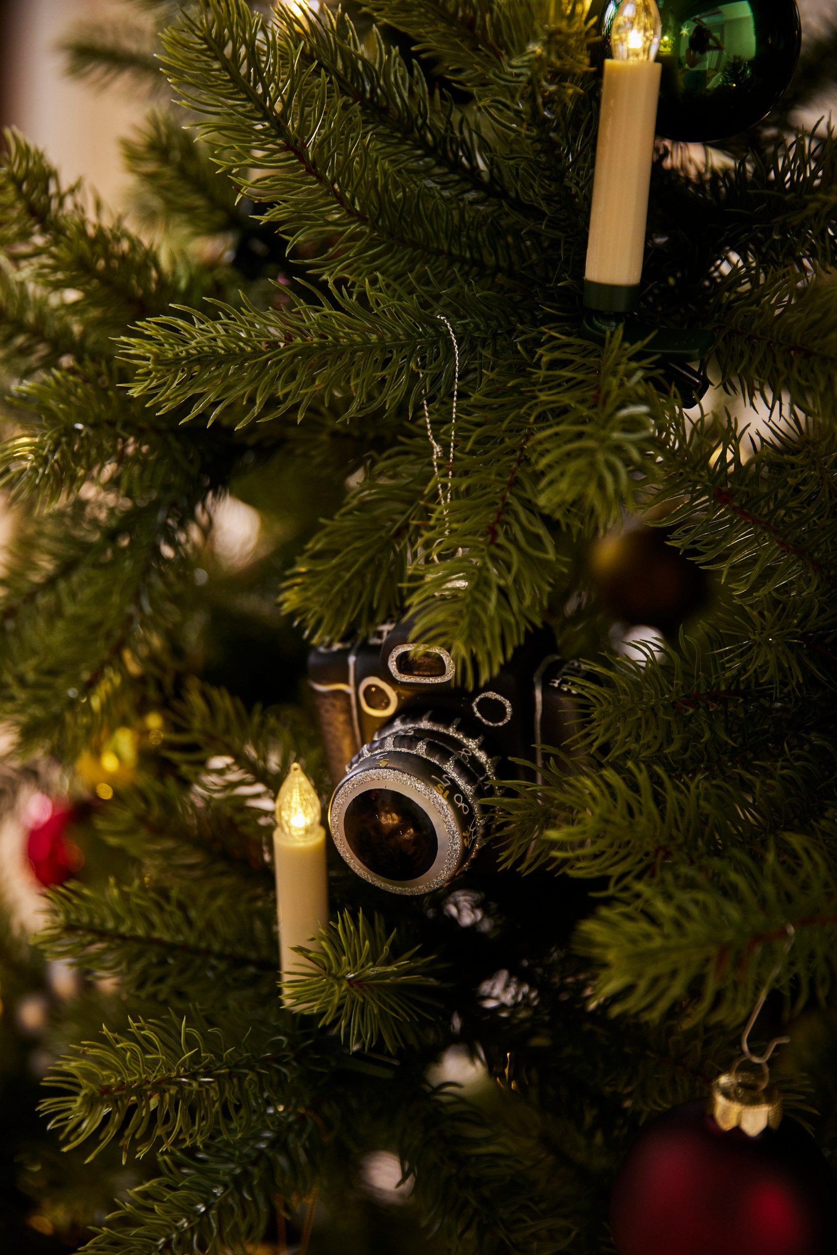 Krebs Glas Lauscha Christbaumschmuck Spiegelreflexkamera, Weihnachtsdeko, Christbaumschmuck (1-tlg), mundgeblasen