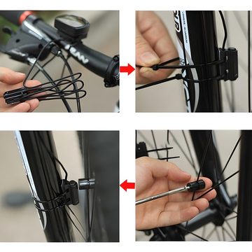 Retoo Fahrradcomputer Fahrradcomputer Tachometer Digital TouchFahrrad Kilometerzähler (Set, Fahrradtacho - Griff mit Kabel und Sensor - Klemmbänder - Sensor)