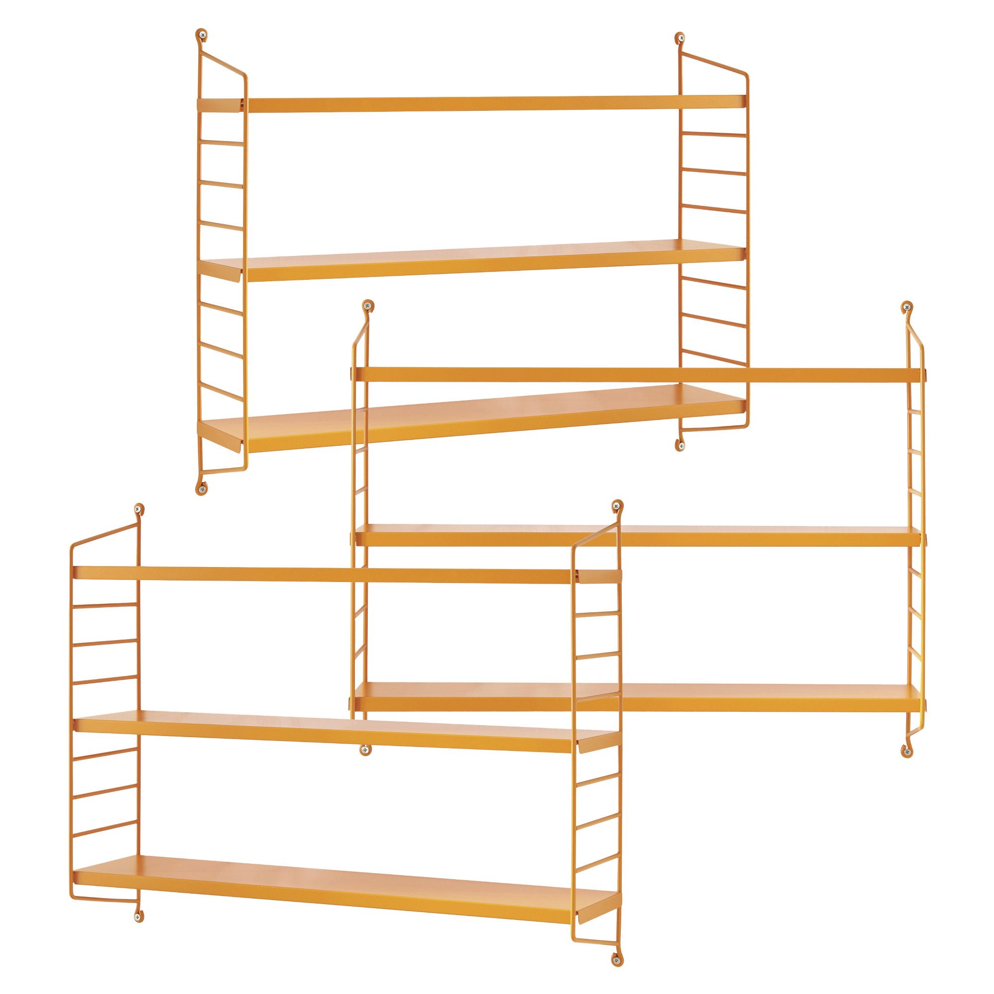 en.casa Wandregal, 3-tlg., »Strängnäs« Orange günstig online kaufen