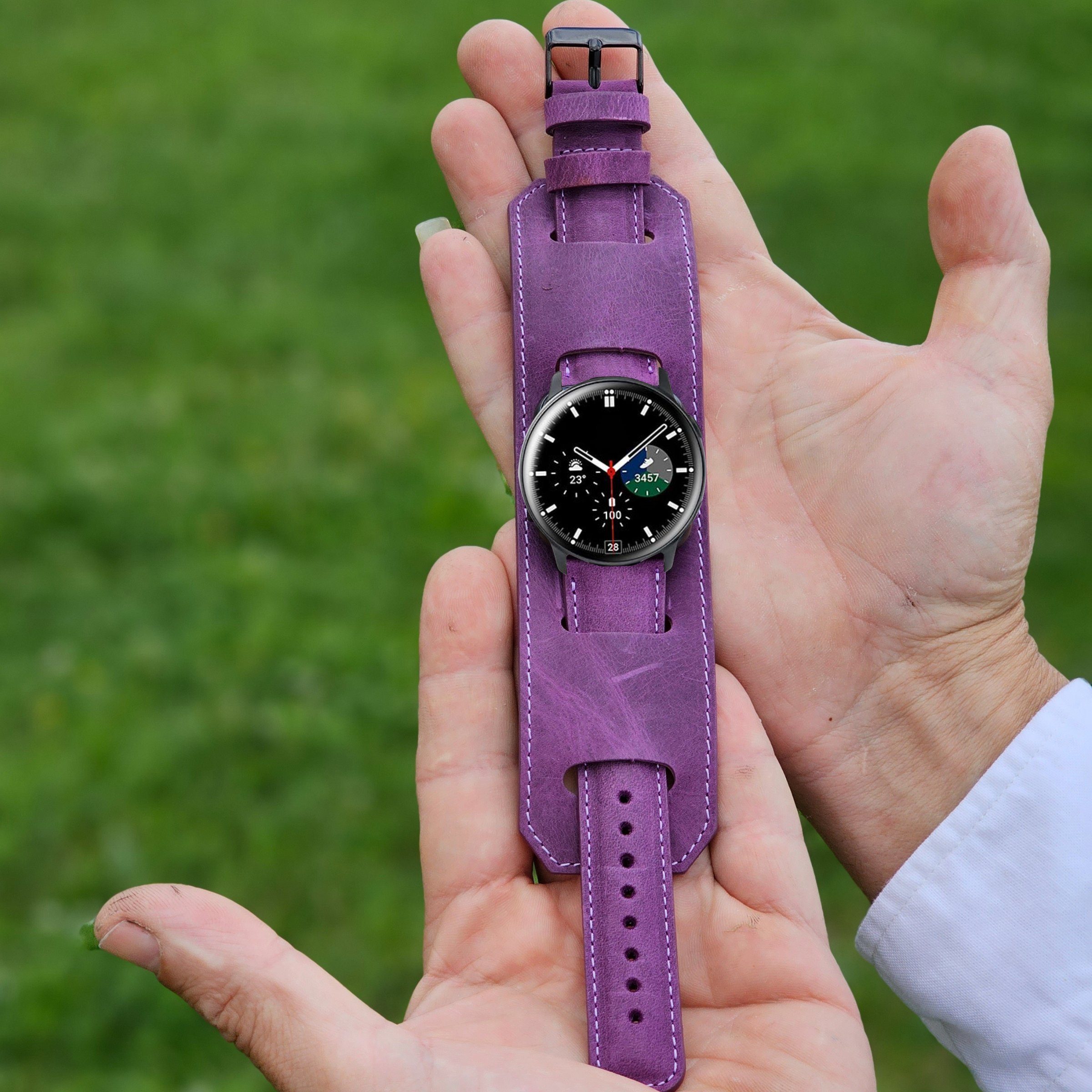 Renna Leather Smartwatch-Armband Samsung Galaxy 6 / 5 Echtes Leder Armband